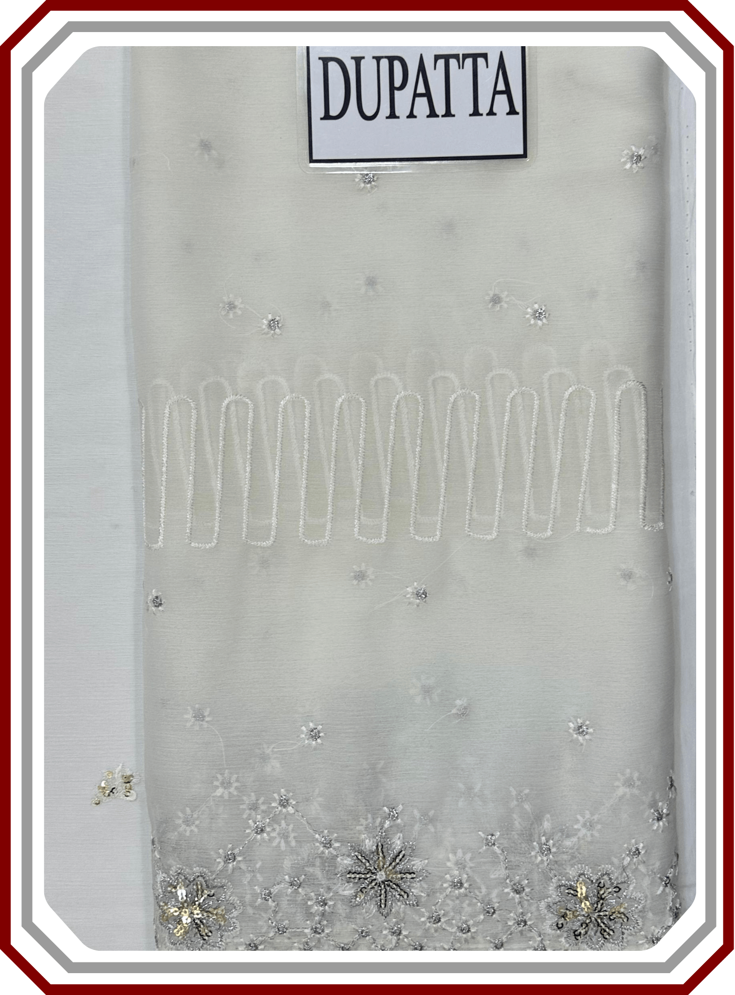 Ramsha Luxury Embroidered Chiffon Suit with Inner - Design 2485 (Unstitched) - Pehna Textile