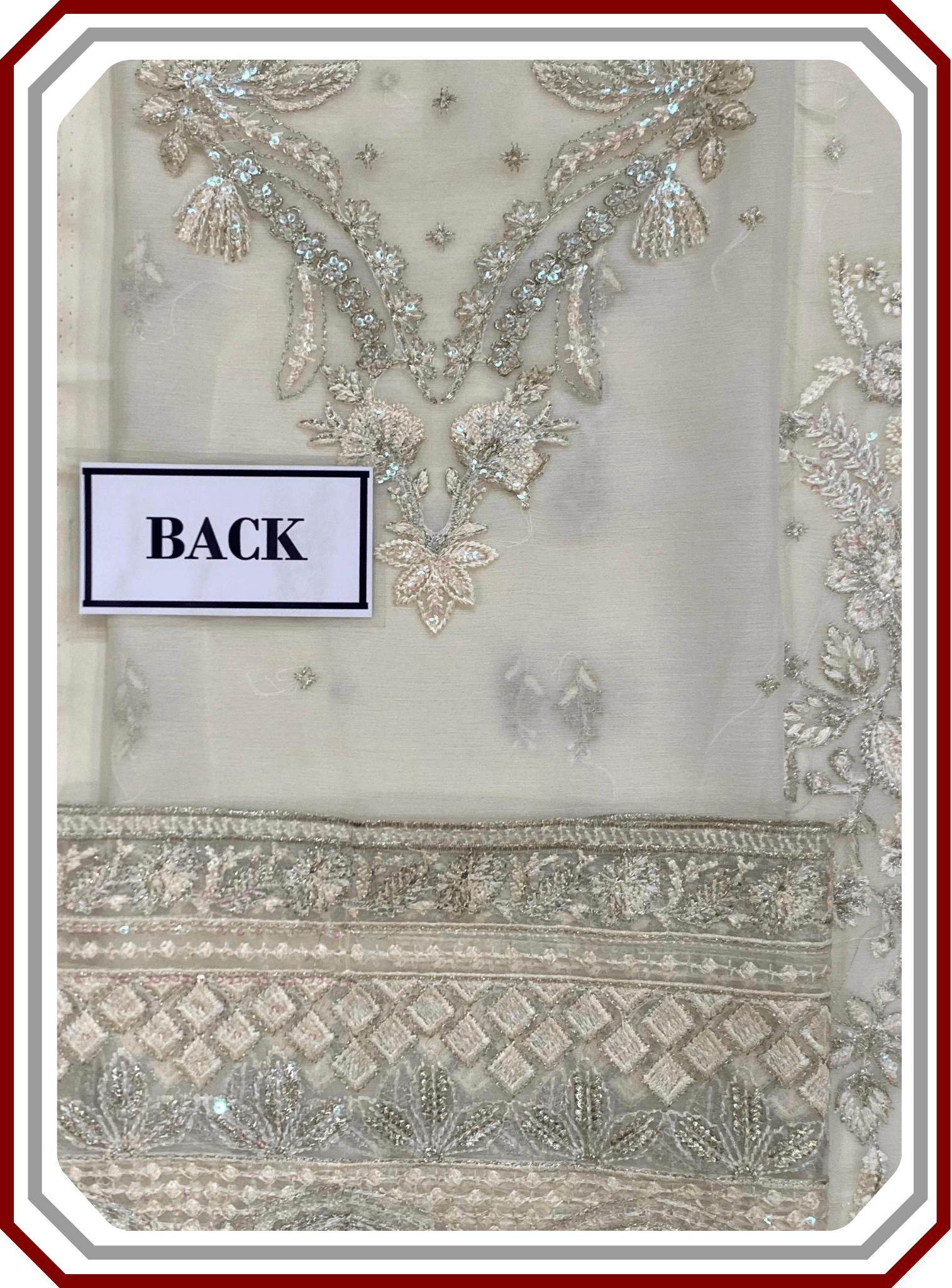 Gulaal Luxury Embroidered Sequinned Chiffon Suit with Inner - Design 2302 (Unstitched) - Pehna Textile