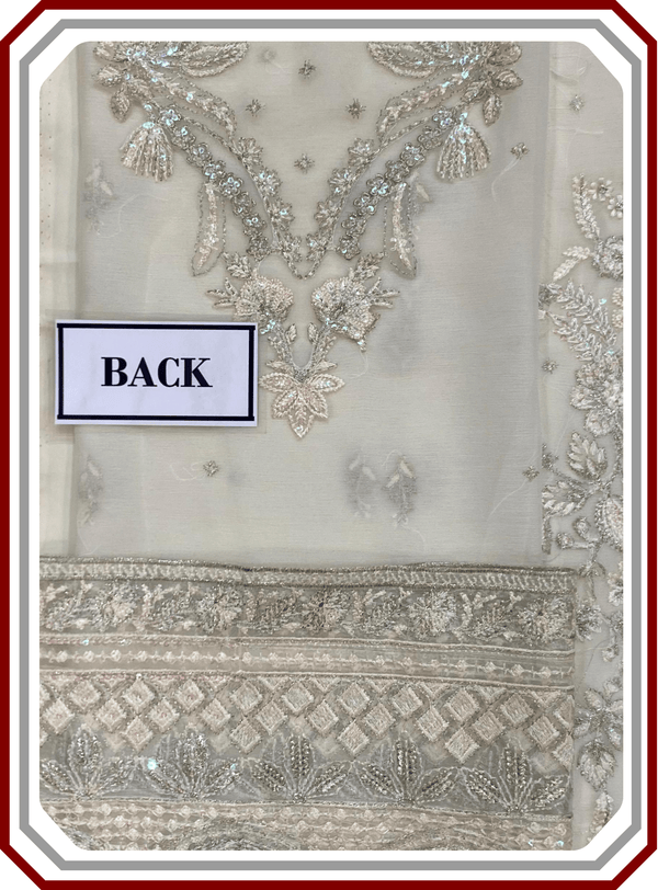 Gulaal Luxury Embroidered Sequinned Chiffon Suit with Inner - Design 2302 (Unstitched) - Pehna Textile