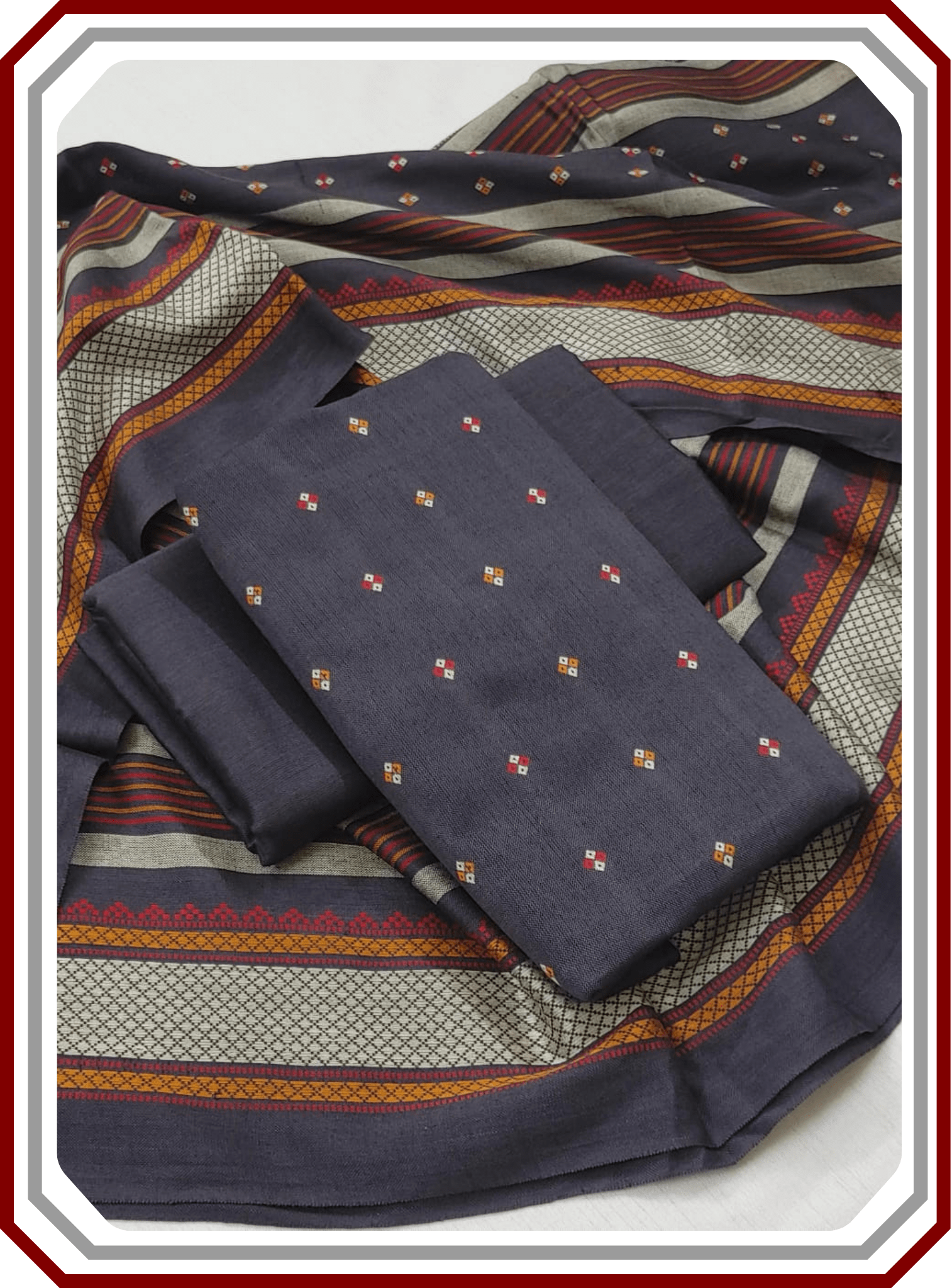 Premium Susi Jacquard Winter 3 - Piece Unstitched Suit (Luxury Fabric) - Pehna Textile