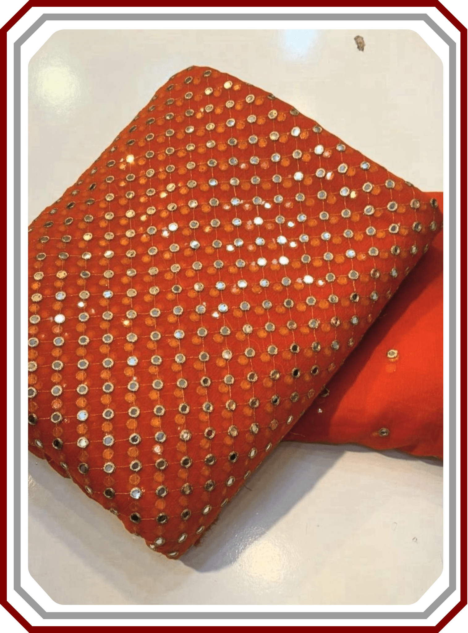 Boutique Style Heavy 9mm Embroidered Chiffon Suit with Cutwork Dupatta (Unstitched) - Pehna Textile