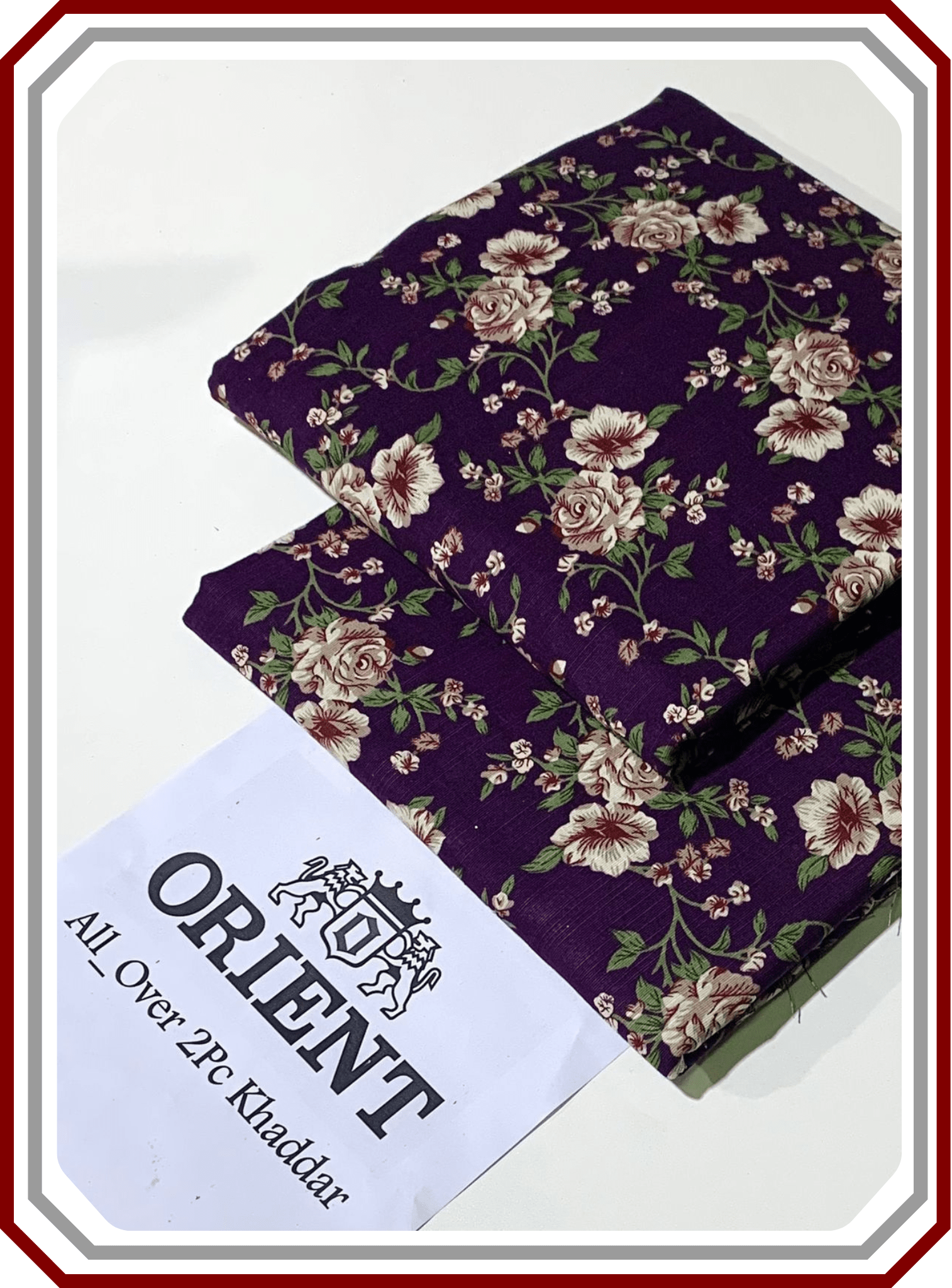 ORIENTS Printed Khaddar 2PC Unstitched Suit for Women - Pehna Textile