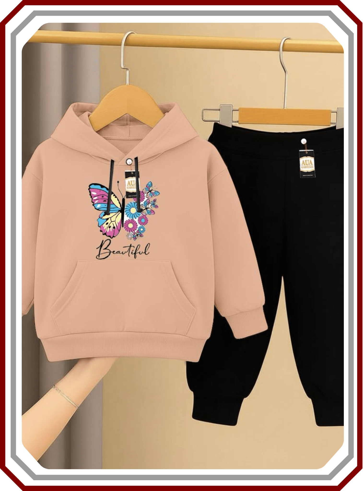 Kids Winter Fleece Hoodie & Trouser Set - Warm 2 - Piece Suit (Age 2 - 10 Years) - Pehna Textile