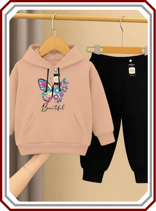 Kids Winter Fleece Hoodie & Trouser Set - Warm 2 - Piece Suit (Age 2 - 10 Years) - Pehna Textile