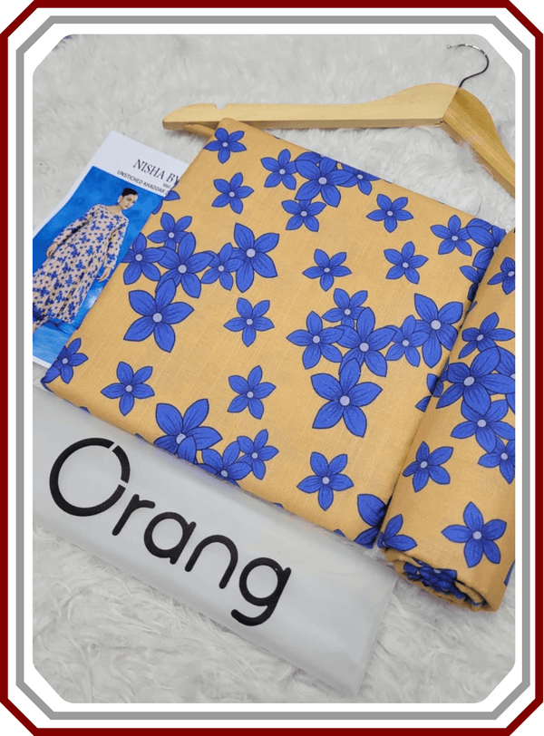 Orang IB Bonanza Printed Khaddar 3.25 Meter Unstitched Winter Suit - Pehna Textile