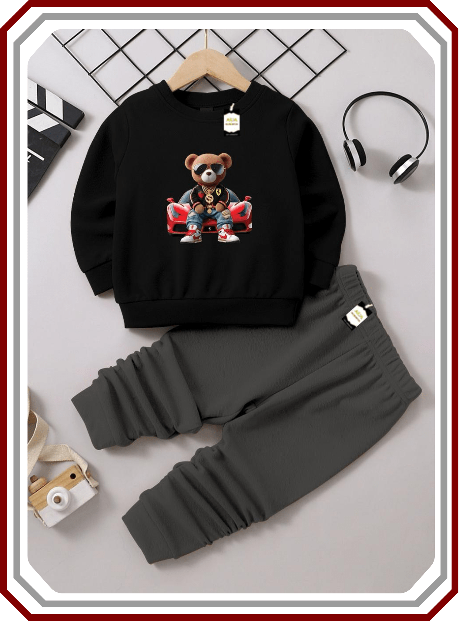 Kids Winter Fleece Sweatshirt & Trouser Tracksuit (6 Months - 10 Years) - Pehna Textile