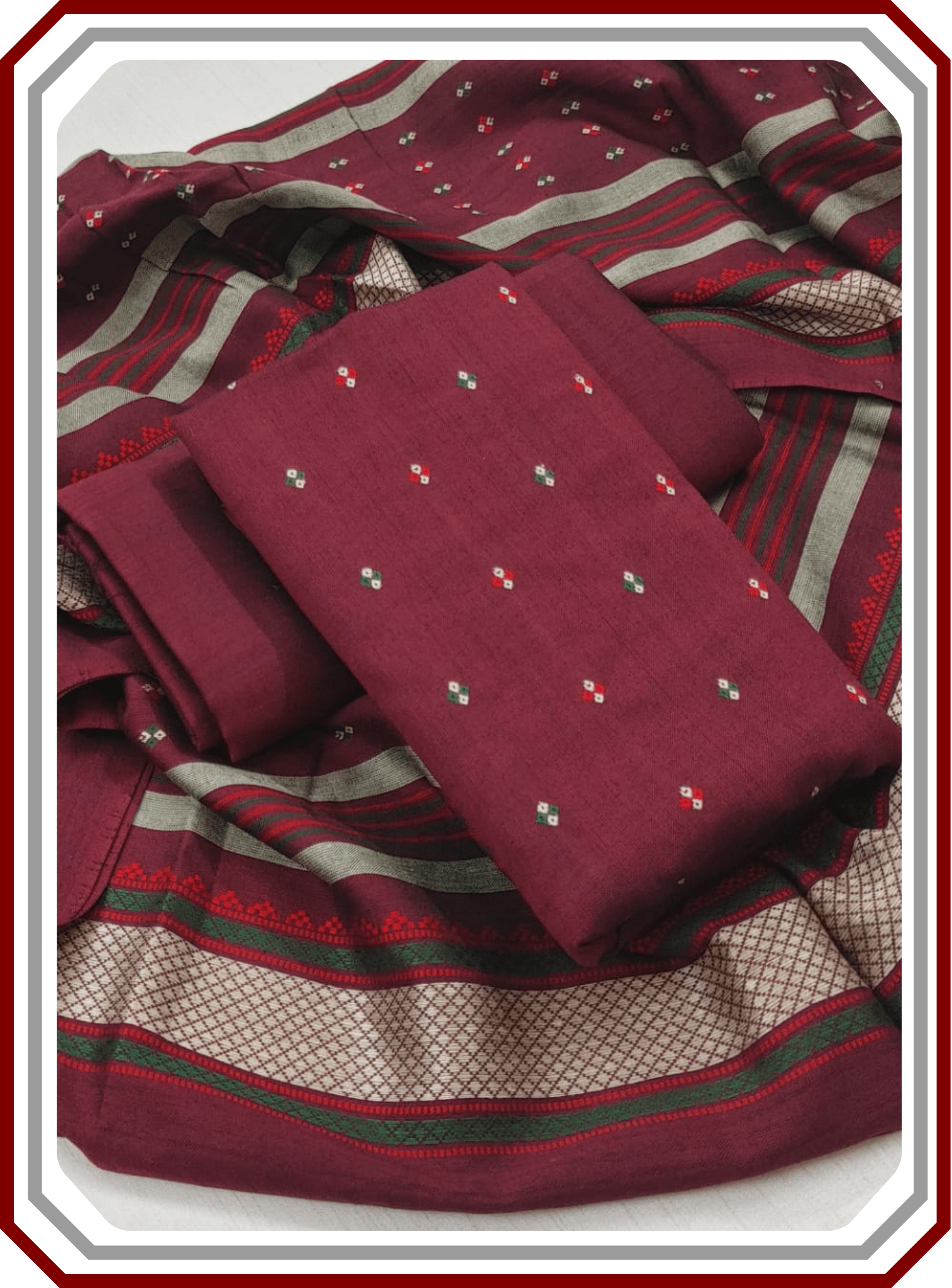 Premium Susi Jacquard Winter 3 - Piece Unstitched Suit (Luxury Fabric) - Pehna Textile