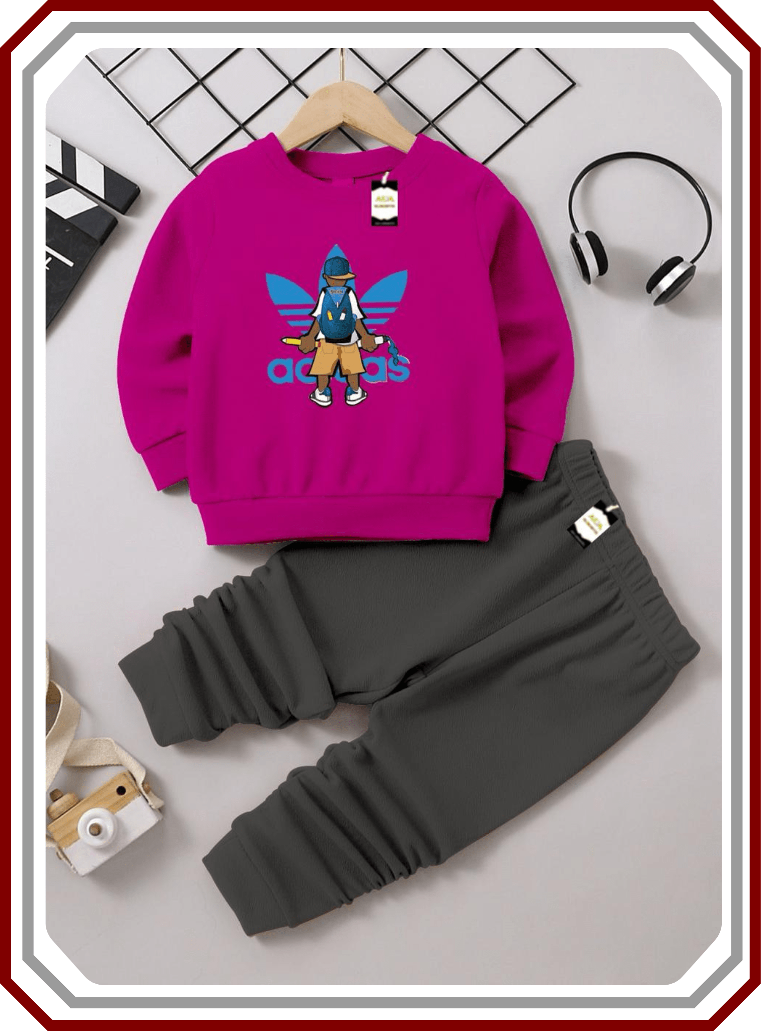 Kids Winter Fleece Sweatshirt & Trouser Tracksuit (6 Months - 10 Years) - Pehna Textile