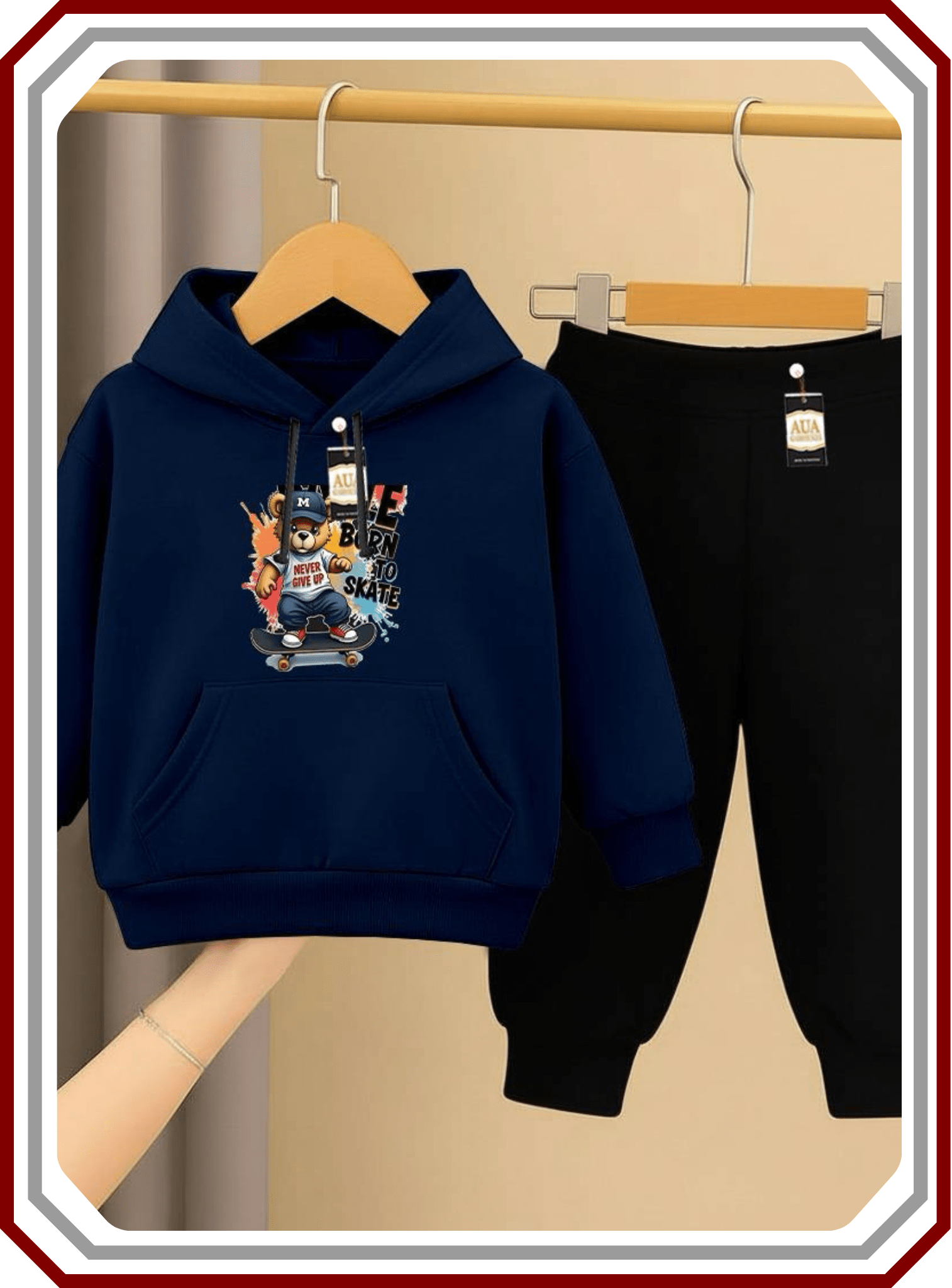 Kids Warm Fleece Pullover Hoodie & Trouser Suit (Age 2 - 10 Years) - Pehna Textile