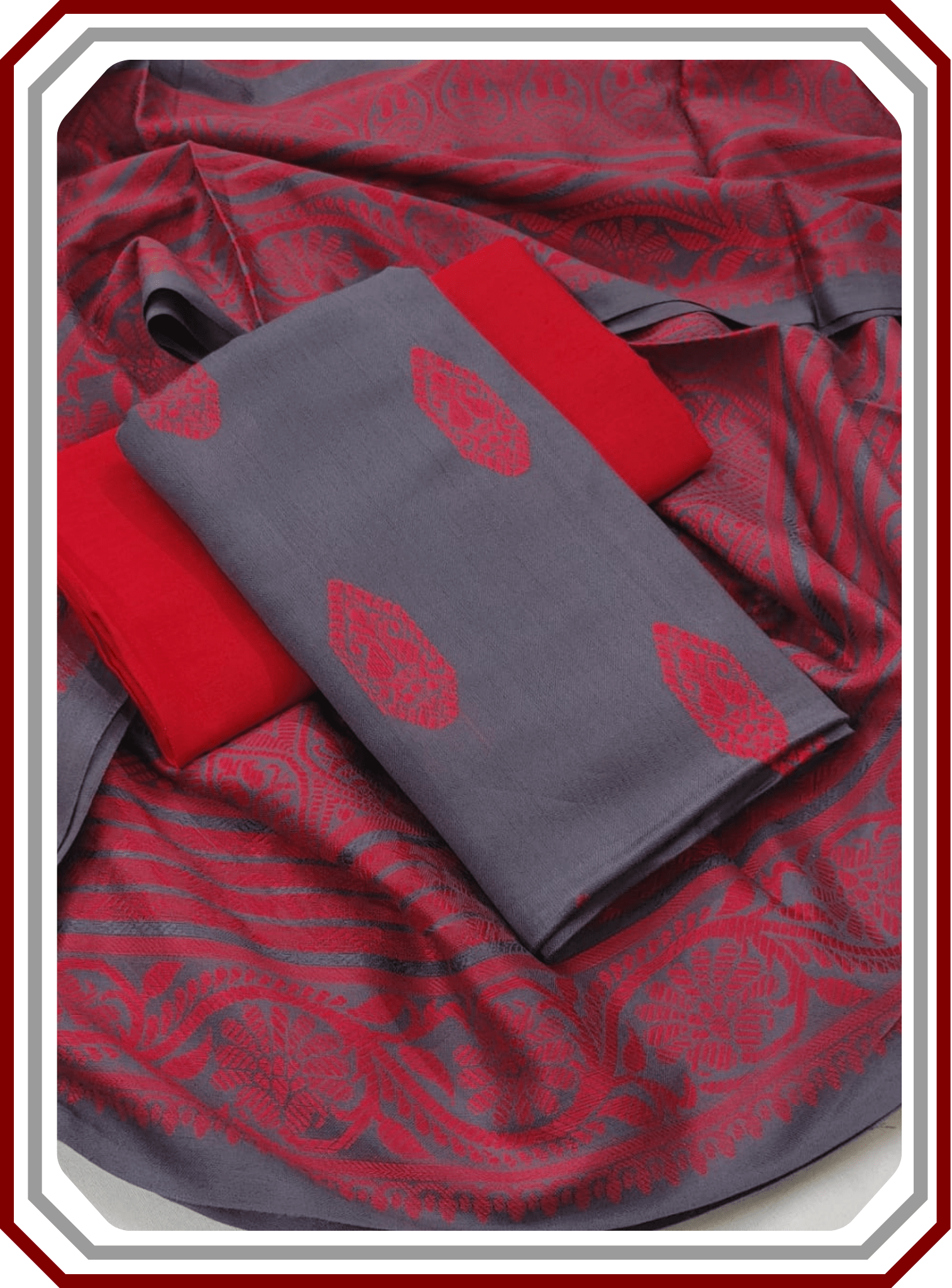 Susi Jacquard Winter Suit - Booti Shirt & Shawl