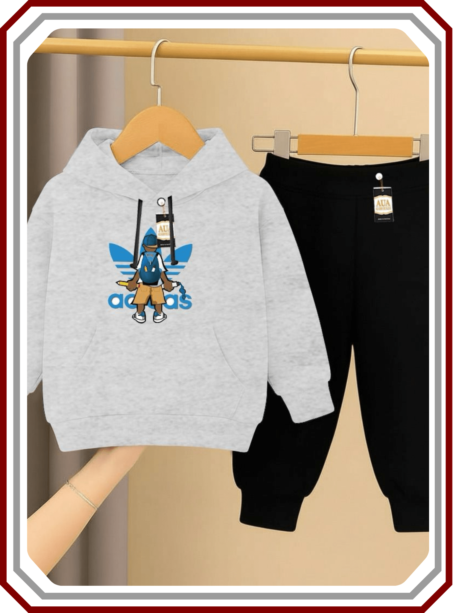 Kids Premium Fleece Winter Co-ord Set - Hoodie & Trouser (Age 2-10) - Pehna Textile