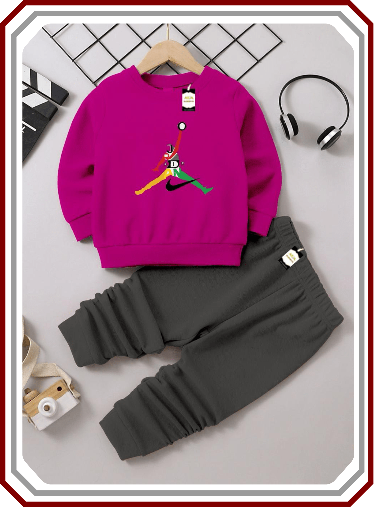 Kids Everyday Fleece Playwear Suit - Sweatshirt & Trouser (6M - 10Y) - Pehna Textile