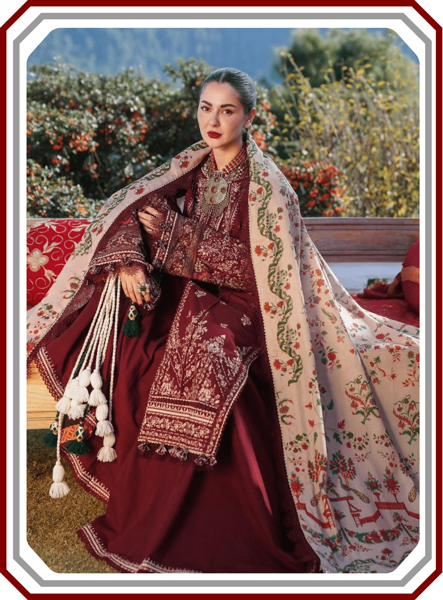 Hussain Rehar Air - Jet Dhanak Embroidered Unstitched 3 - Piece Suit – Winter Collection 2025/26 - Pehna Textile