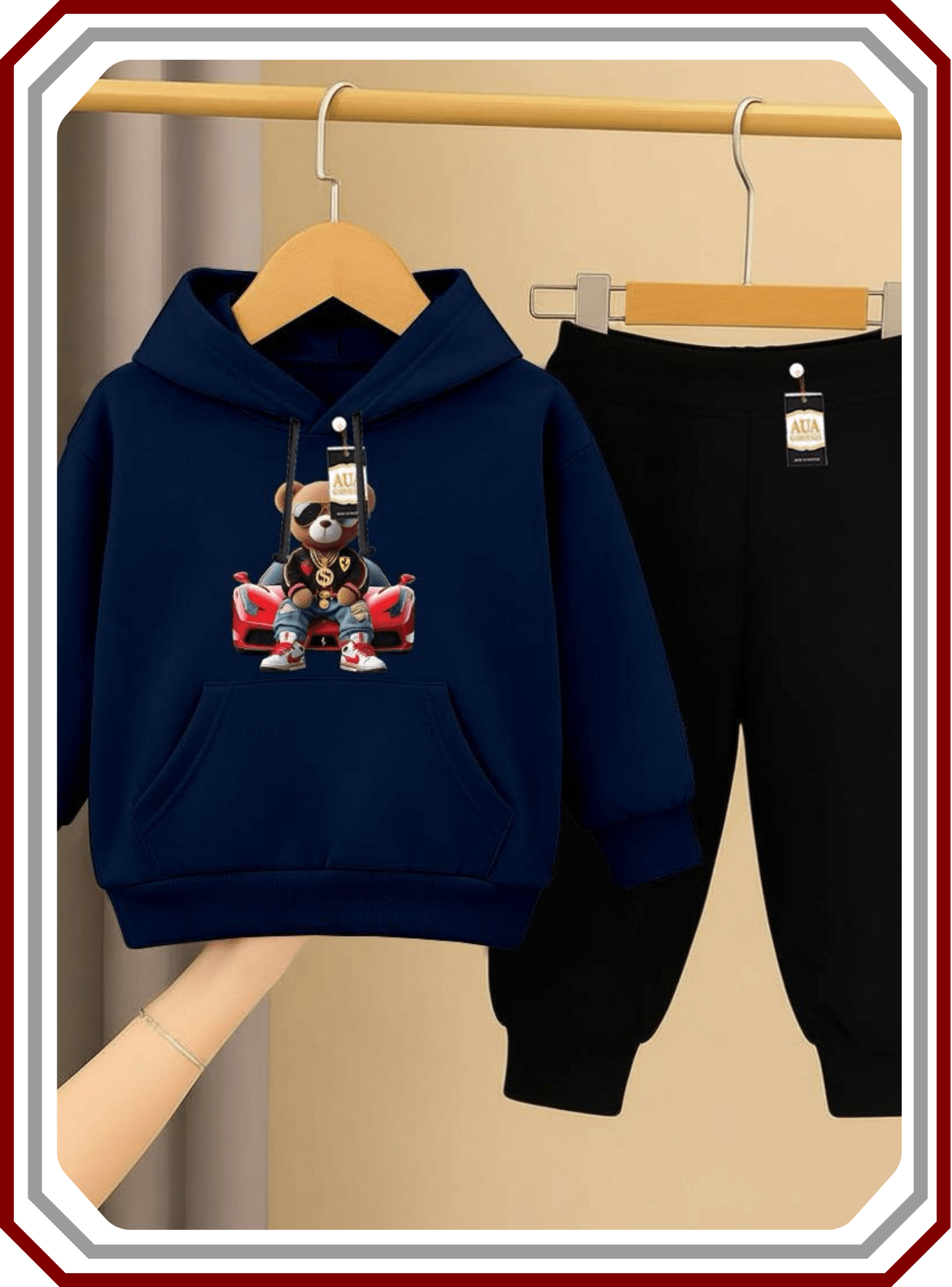 Kids Winter Fleece Tracksuit - Hoodie & Jogger Set (Age 2 - 10) - Pehna Textile