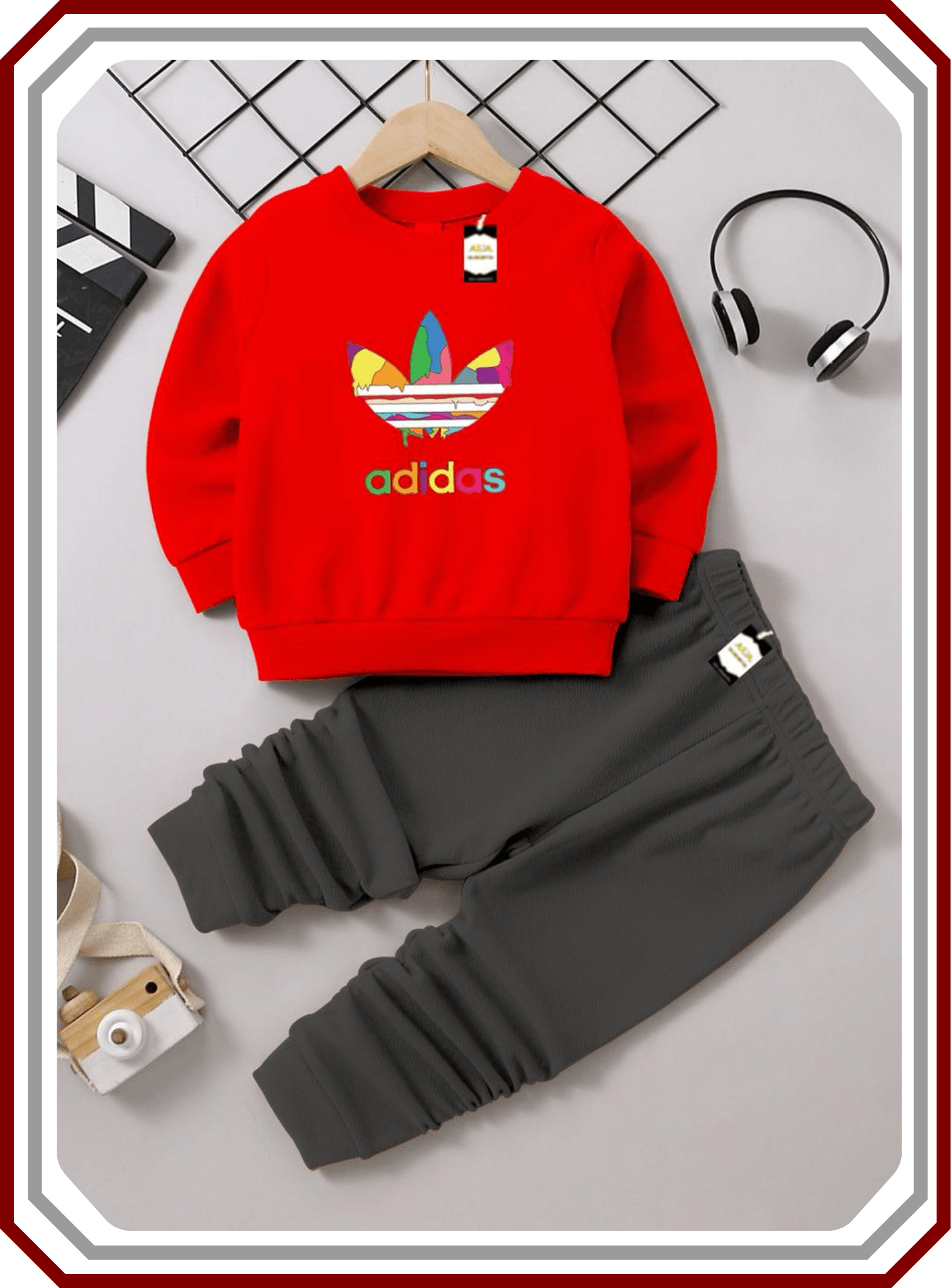 Kids Fleece Winter Lounge Suit - Sweatshirt & Trouser (6M - 10Y) - Pehna Textile