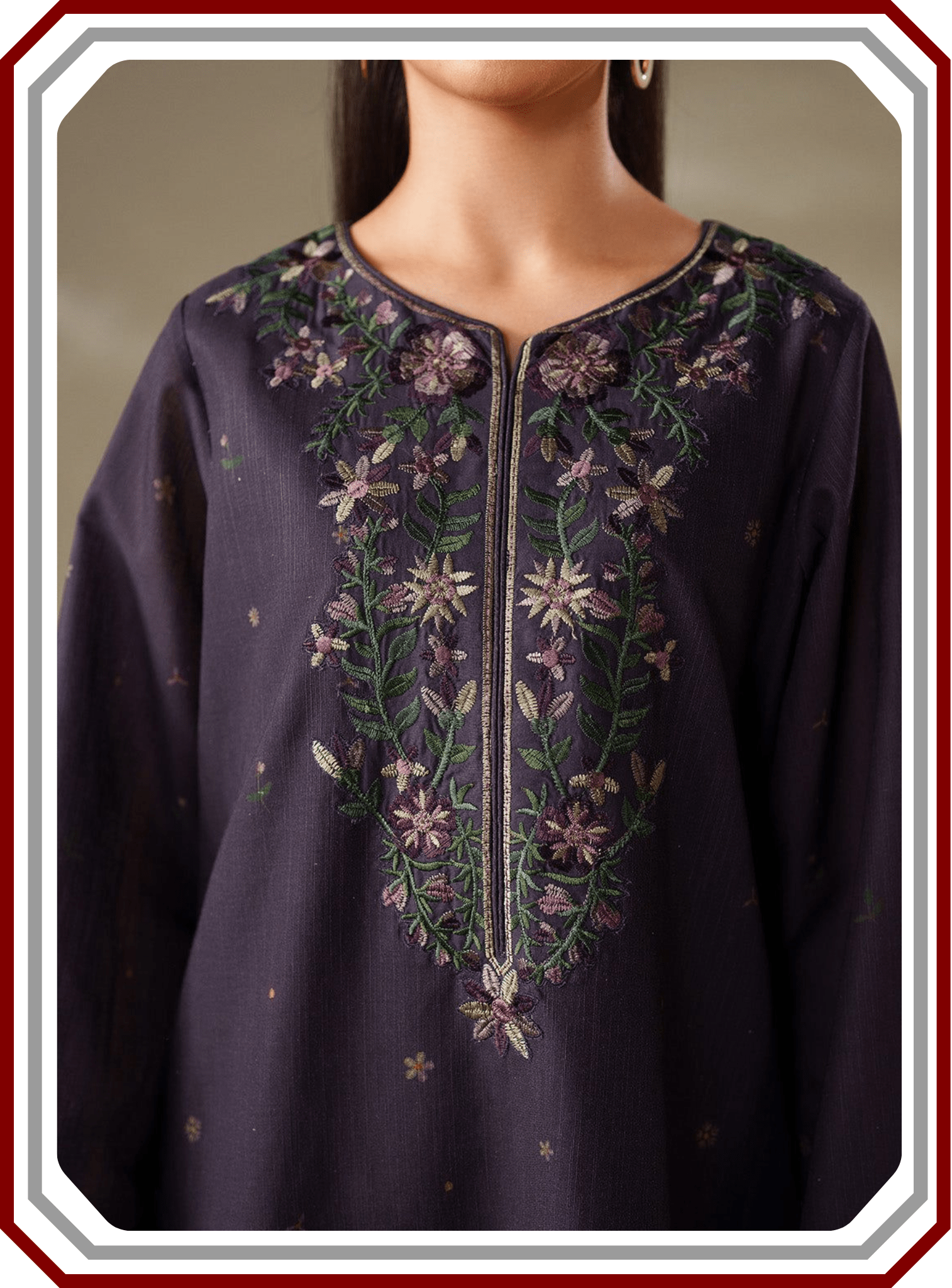 Iznik Dhanak Unstitched 3PC Winter Suit 2025 Embroidered Edition - Pehna Textile