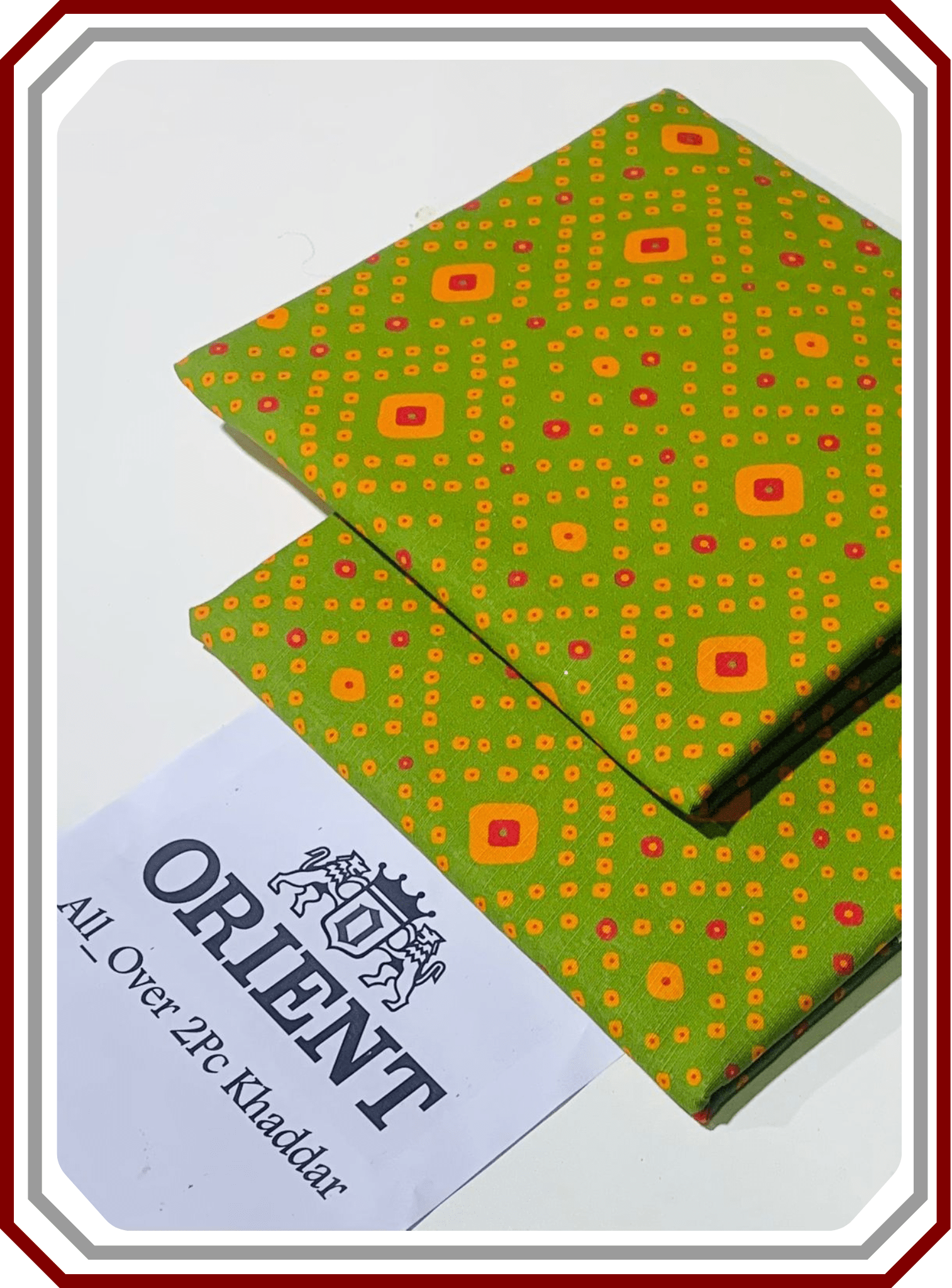 ORIENTS Printed Khaddar 2PC Unstitched Suit for Women - Pehna Textile