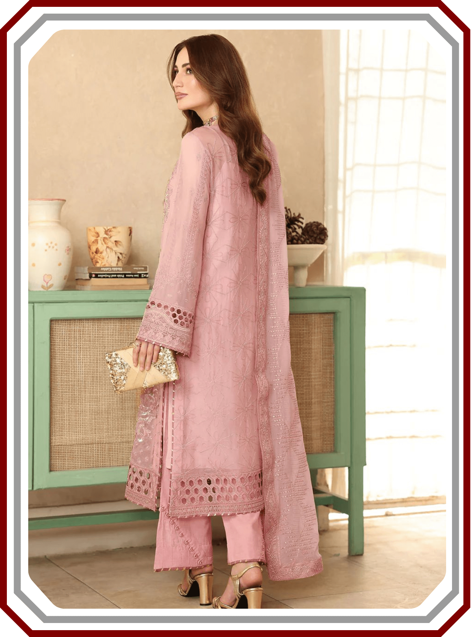 Ramsha Chiffon Suit Design 2495 - Inner Included - Pehna Textile