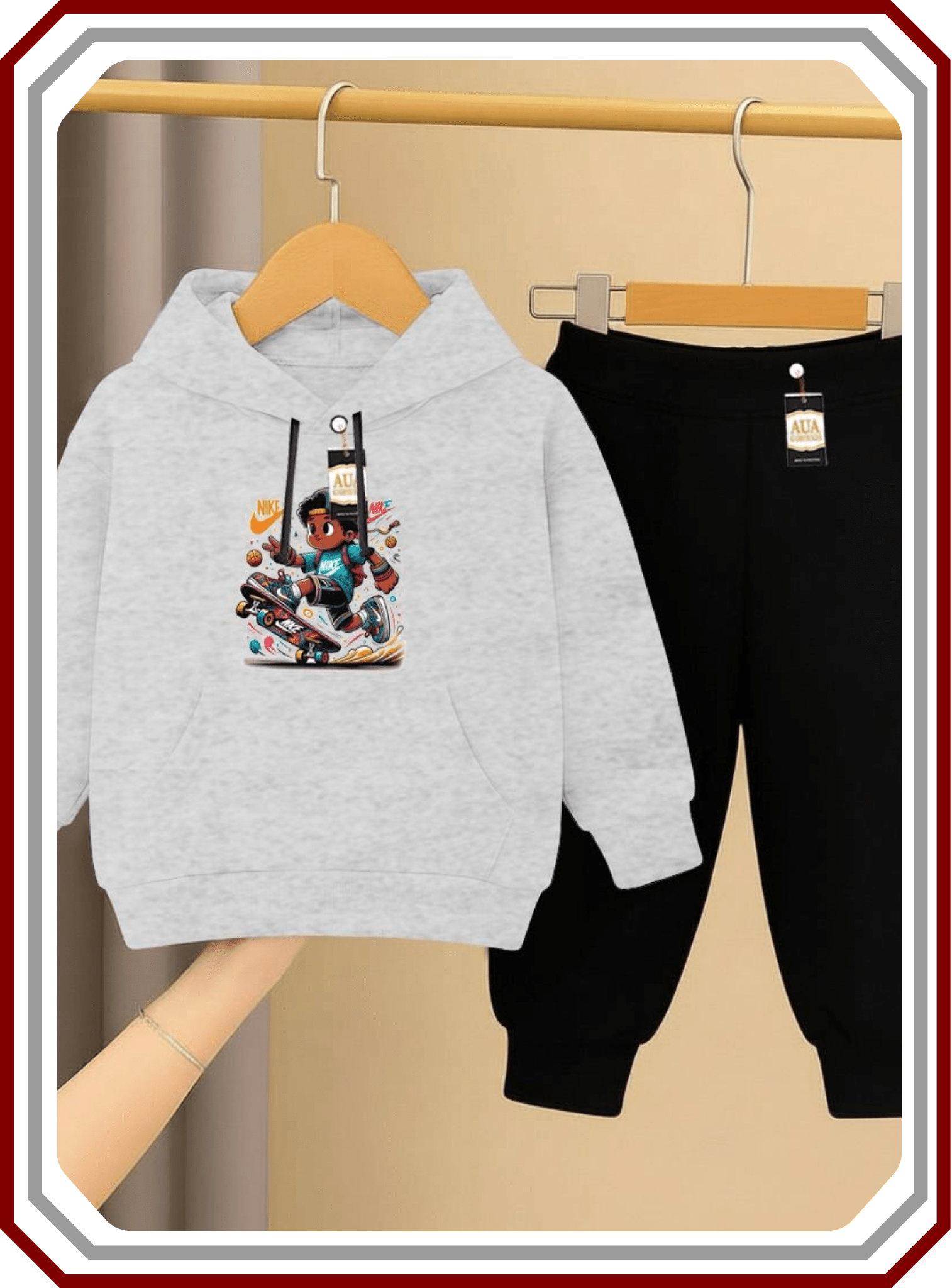 Kids Essential Fleece Lounge Set - Hoodie & Trouser (Age 2 - 10 Years) - Pehna Textile