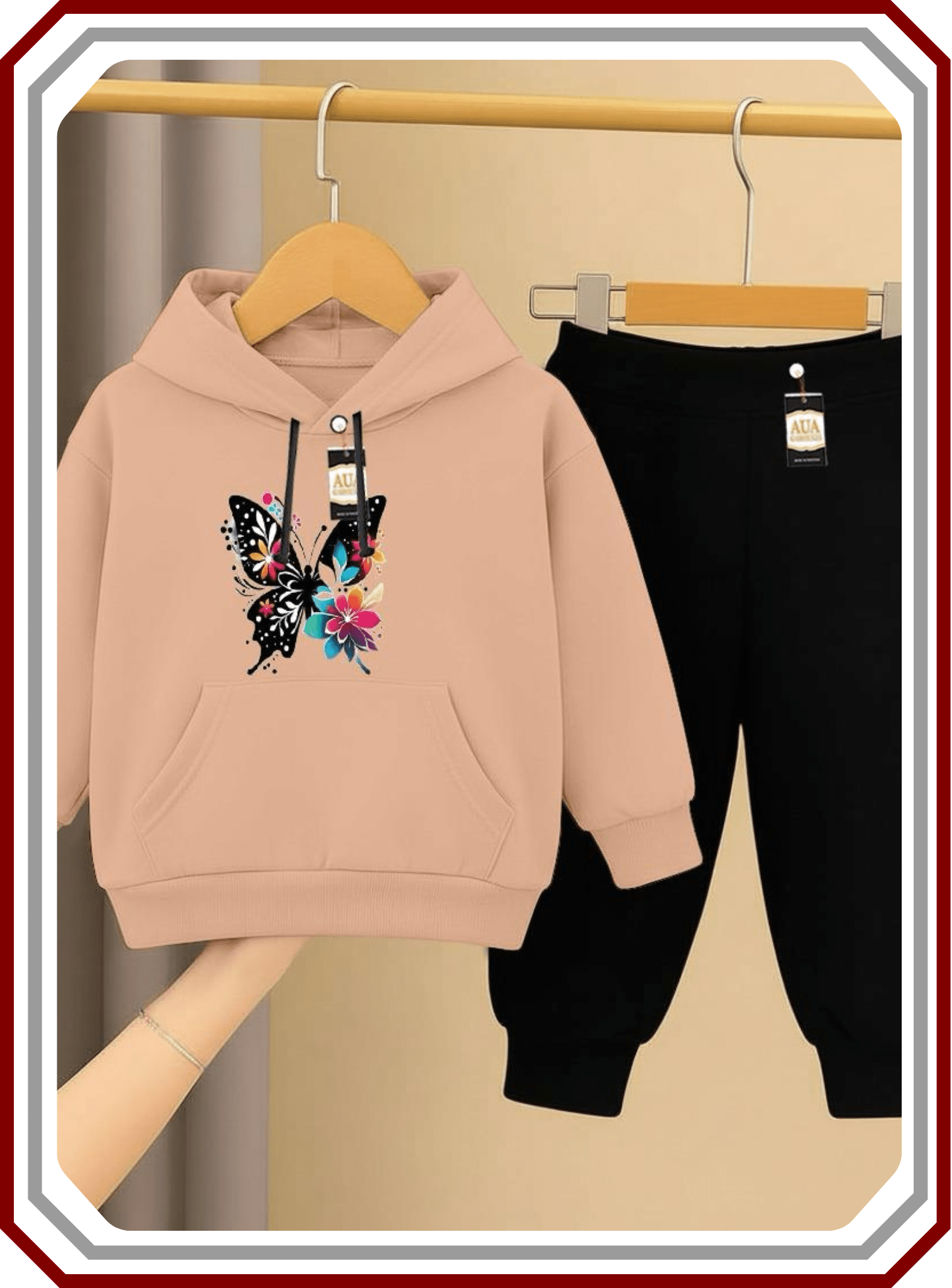 Kids Warm Fleece Pullover Hoodie & Trouser Suit (Age 2 - 10 Years) - Pehna Textile