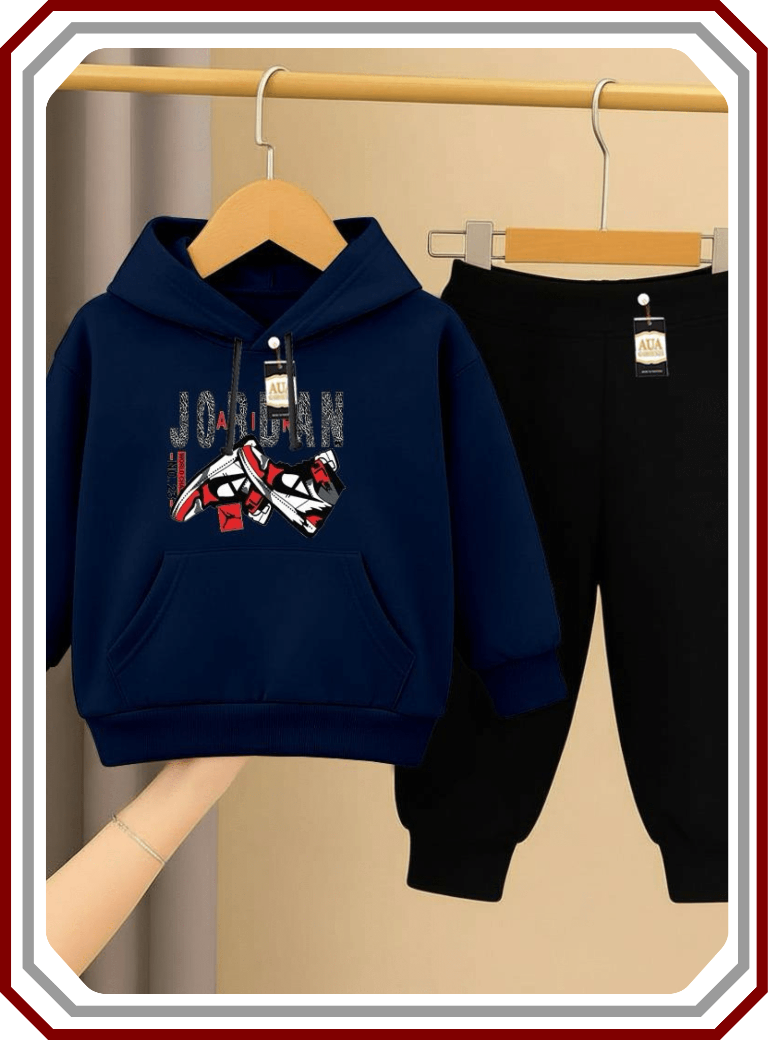 Kids Winter Fleece Tracksuit - Hoodie & Jogger Set (Age 2 - 10) - Pehna Textile