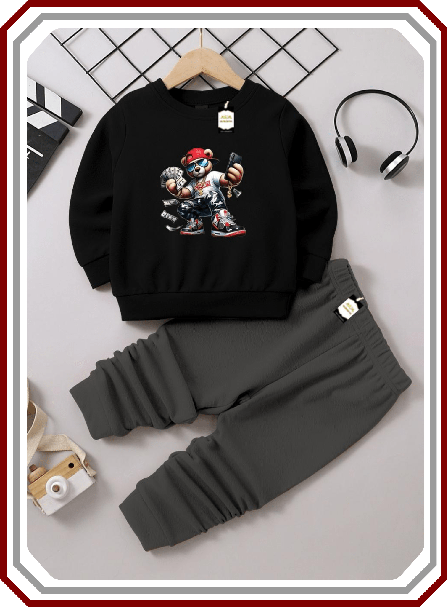 Kids Everyday Fleece Playwear Suit - Sweatshirt & Trouser (6M - 10Y) - Pehna Textile