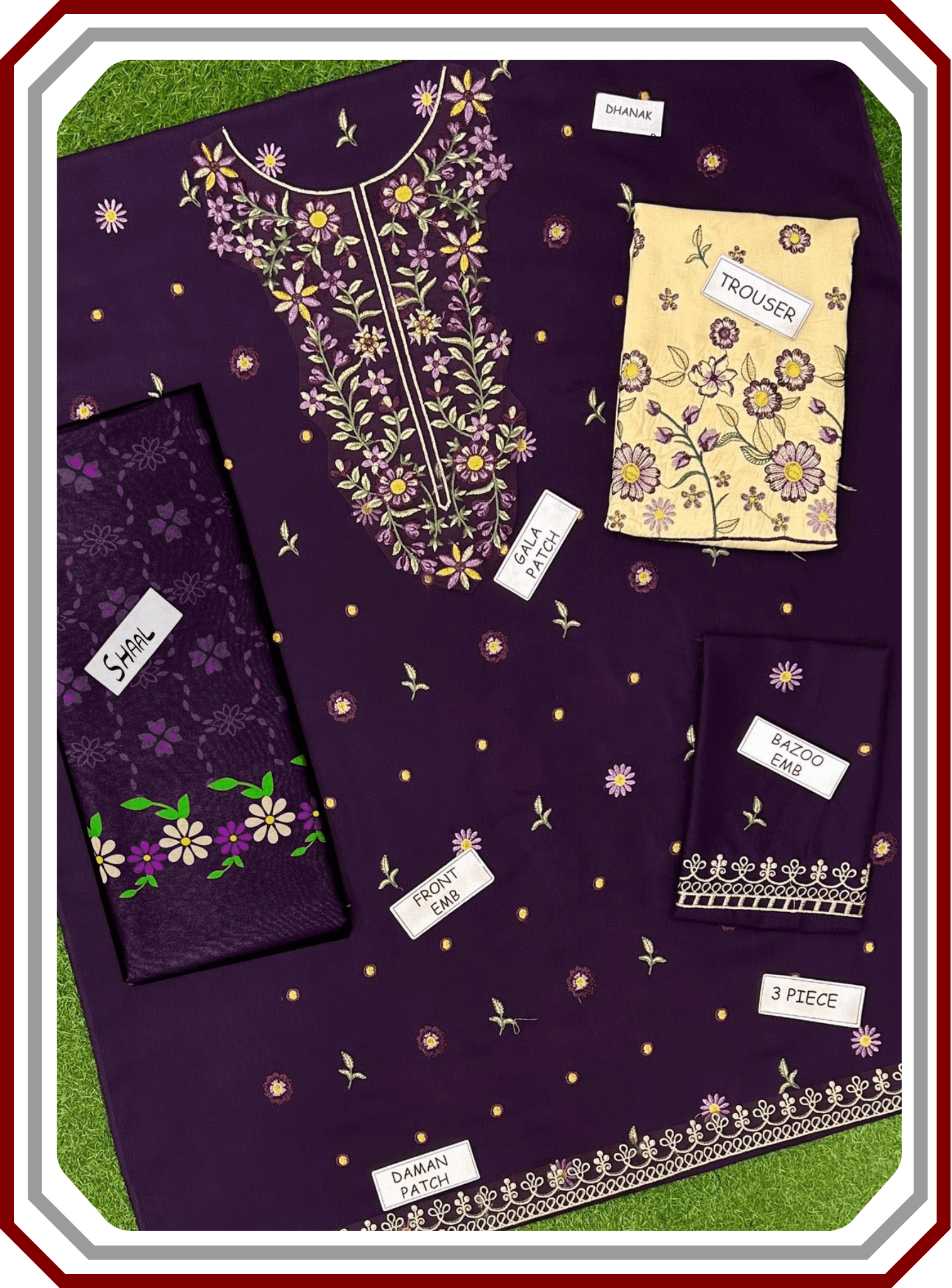 Iznik Dhanak Unstitched 3PC Winter Suit 2025 Embroidered Edition - Pehna Textile