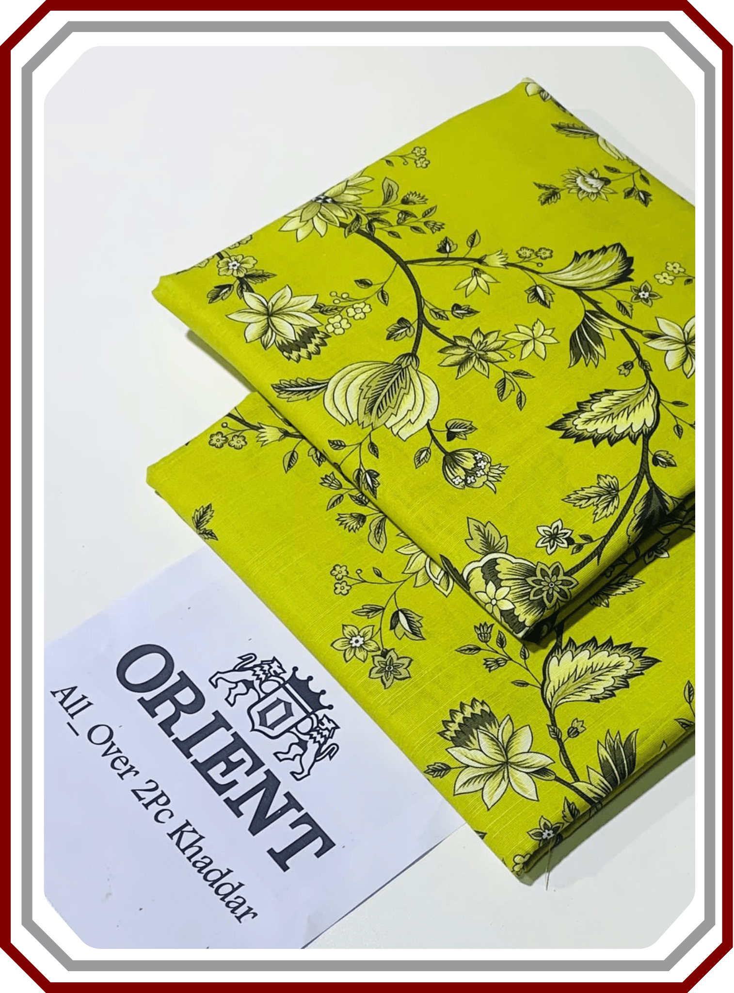 ORIENTS Printed Khaddar 2PC Unstitched Suit for Women - Pehna Textile