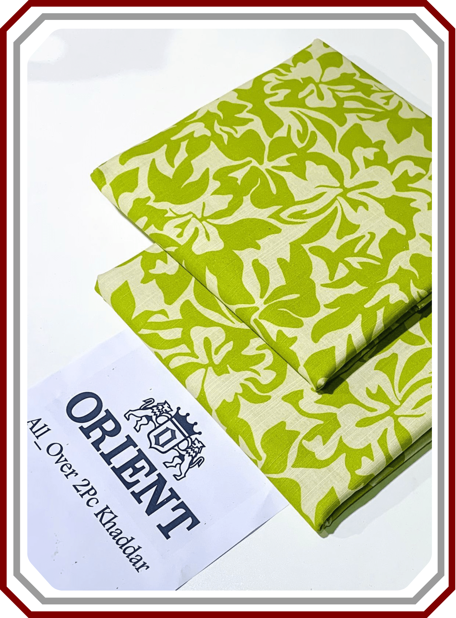 ORIENTS Printed Khaddar 2PC Unstitched Suit for Women - Pehna Textile