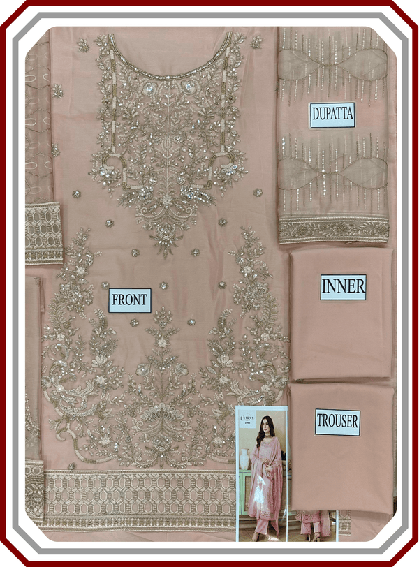 Ramsha Chiffon Suit Design 2495 - Inner Included - Pehna Textile