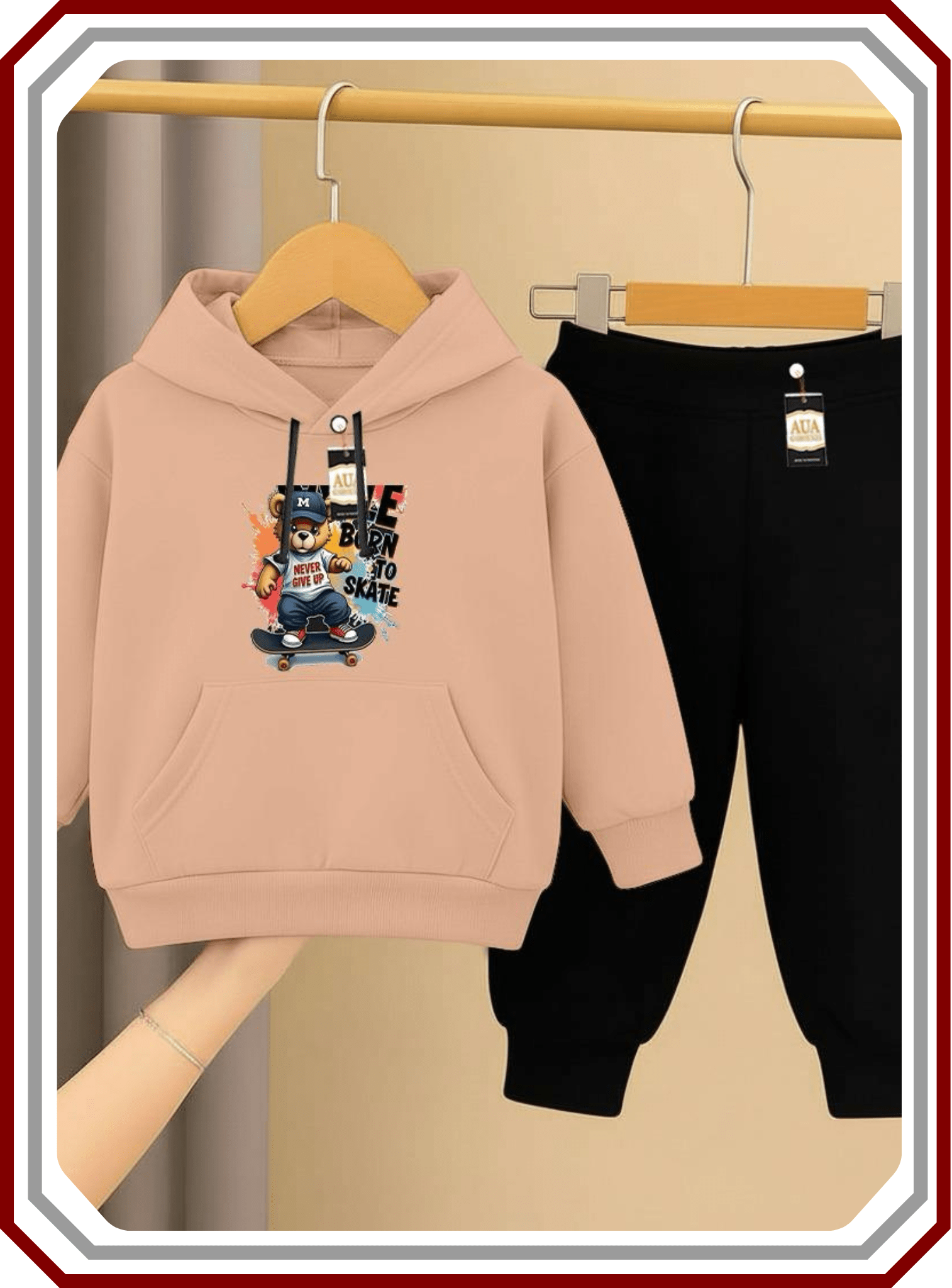 Kids Essential Fleece Lounge Set - Hoodie & Trouser (Age 2 - 10 Years) - Pehna Textile