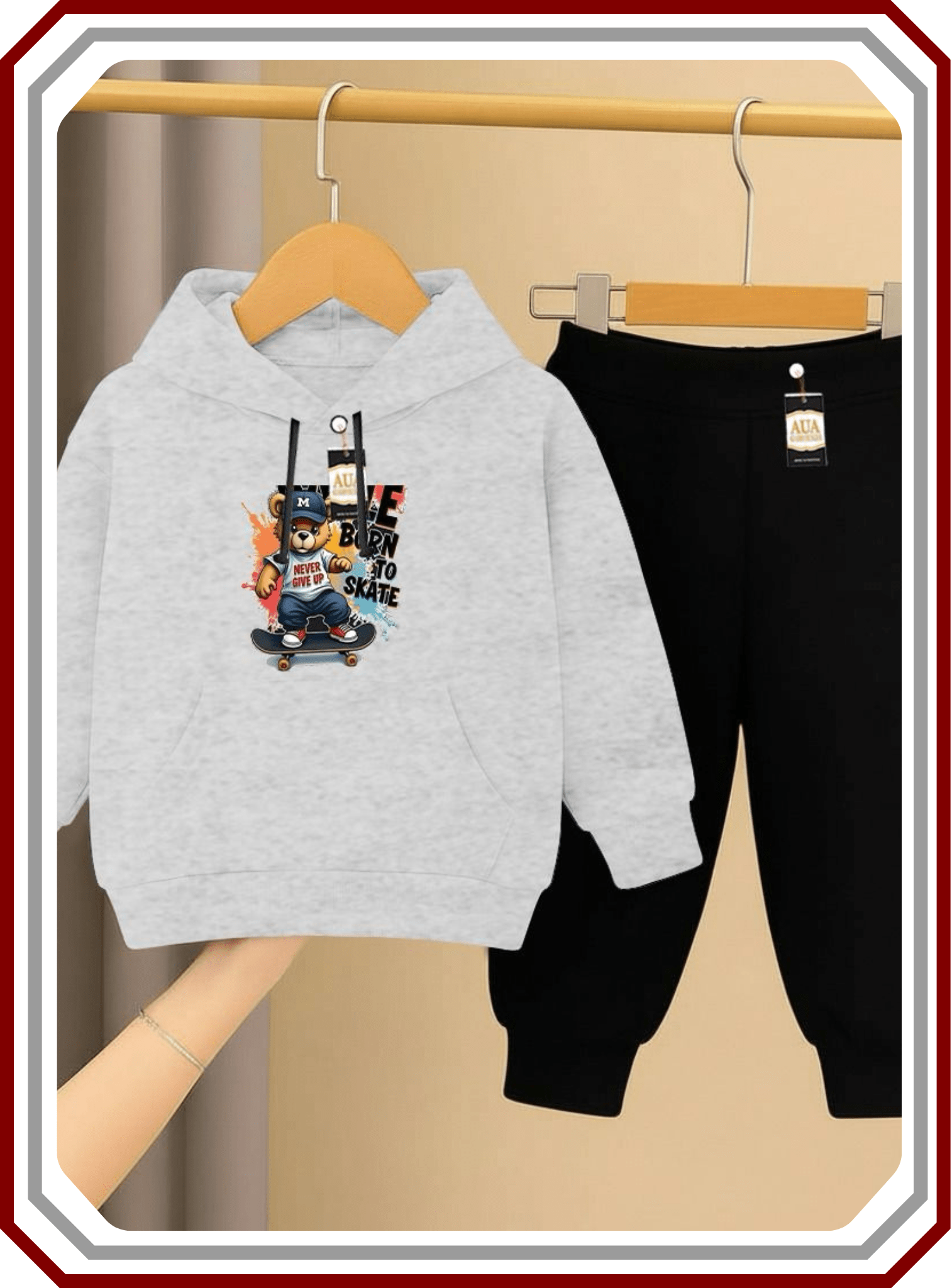 Kids Winter Fleece Tracksuit - Hoodie & Jogger Set (Age 2 - 10) - Pehna Textile