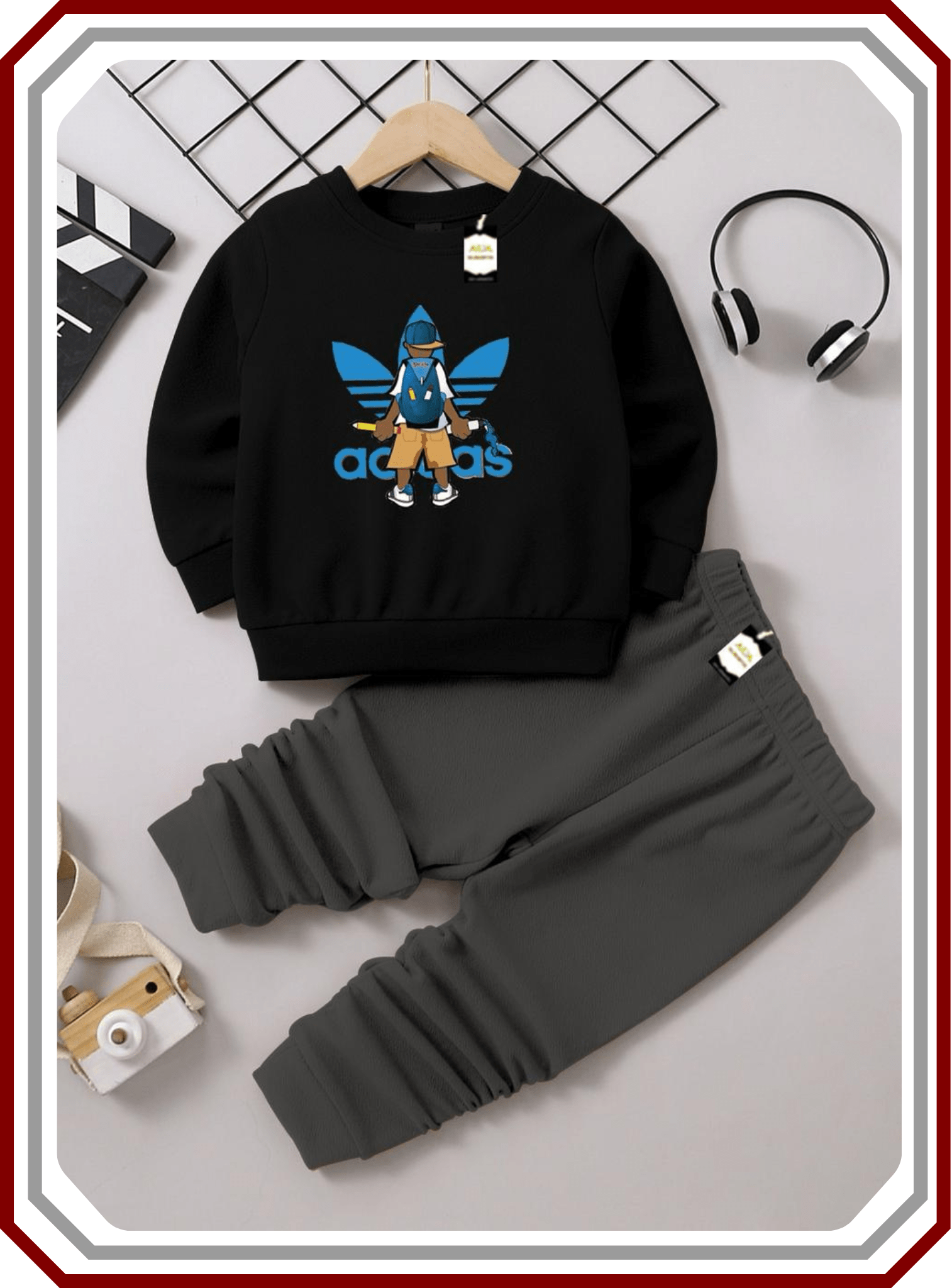 Kids Winter Fleece Sweatshirt & Trouser Tracksuit (6 Months - 10 Years) - Pehna Textile