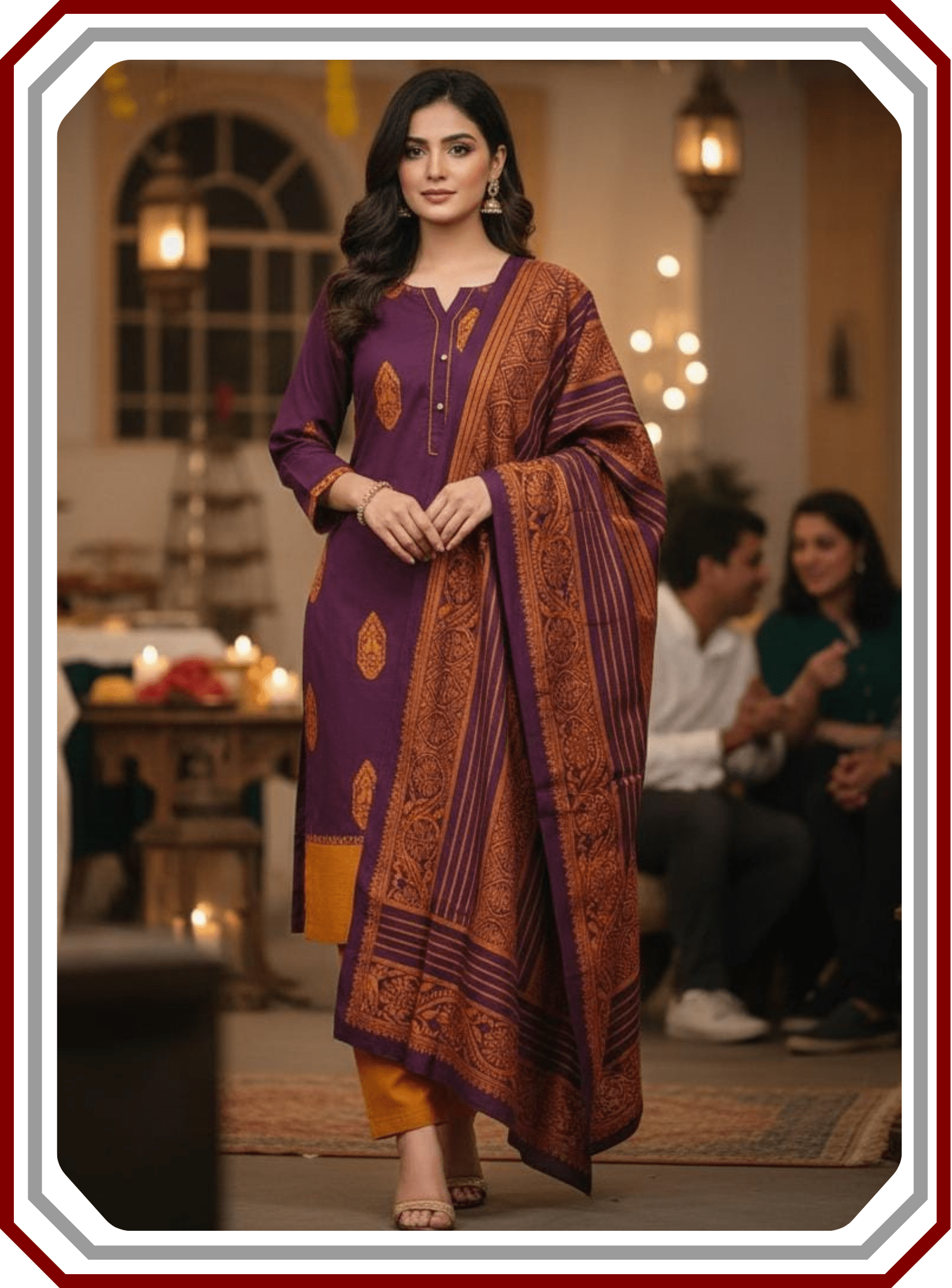 Susi Jacquard Winter Suit - Booti Shirt & Shawl