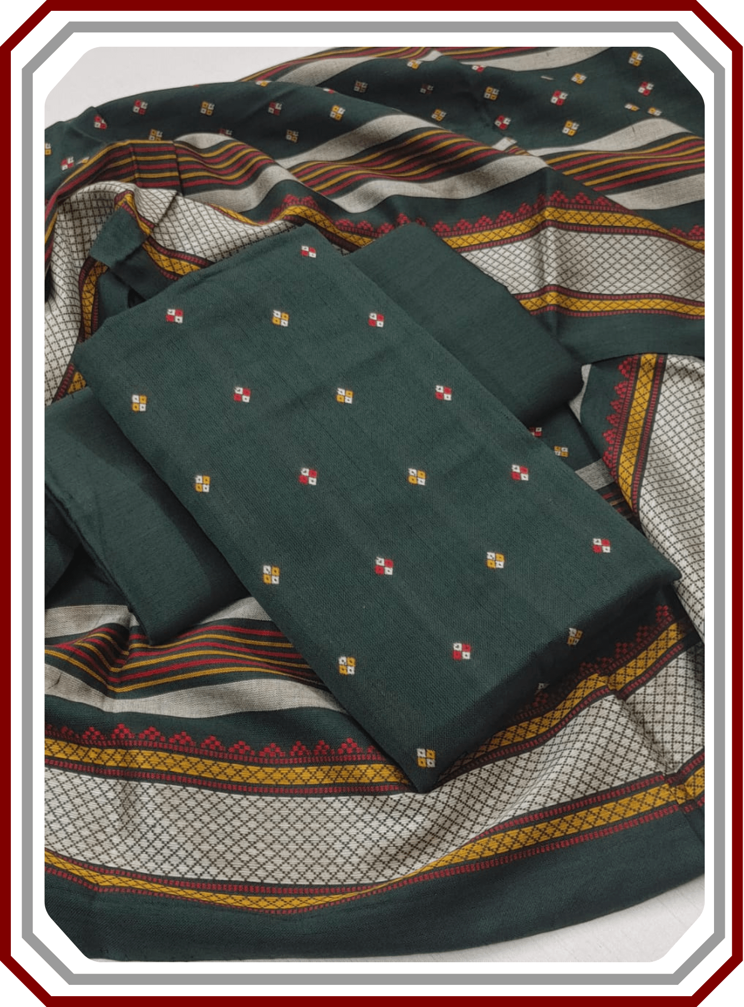 Premium Susi Jacquard Winter 3 - Piece Unstitched Suit (Luxury Fabric) - Pehna Textile