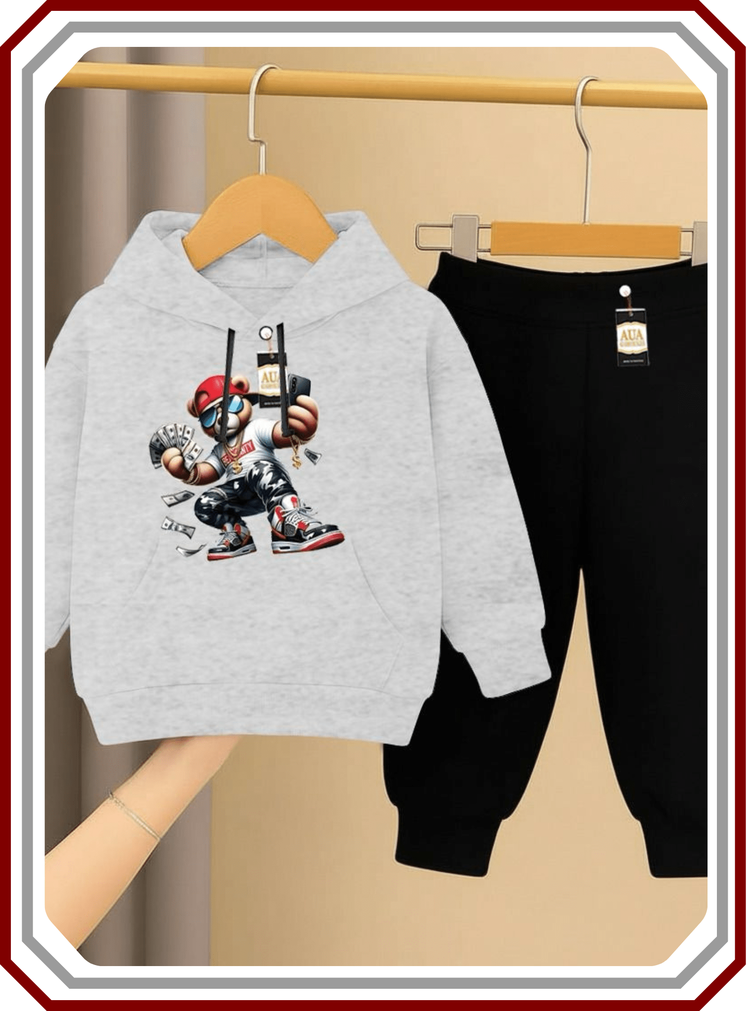 Kids Premium Fleece Winter Co-ord Set - Hoodie & Trouser (Age 2-10) - Pehna Textile