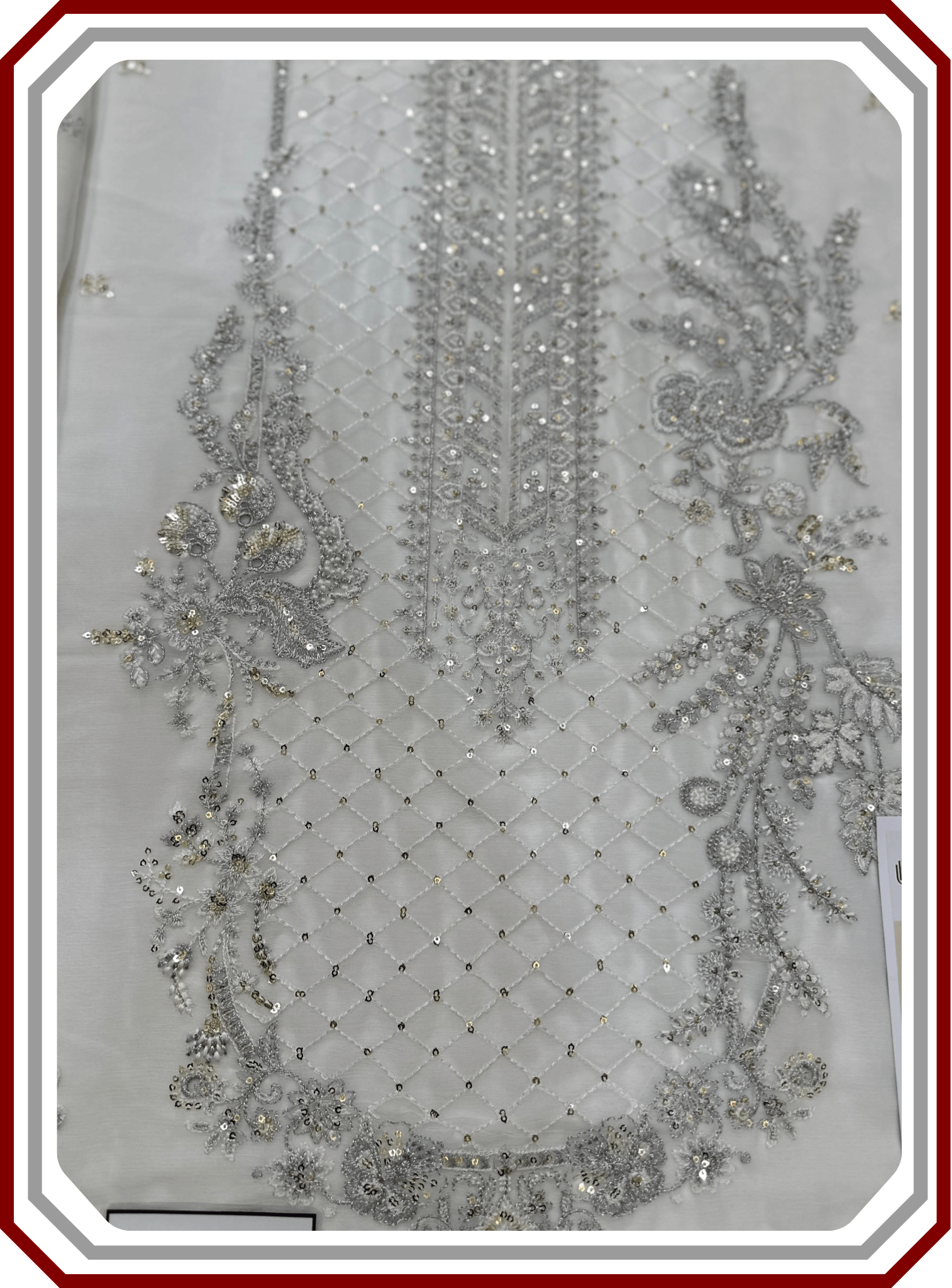 Ramsha Luxury Embroidered Chiffon Suit with Inner - Design 2485 (Unstitched) - Pehna Textile