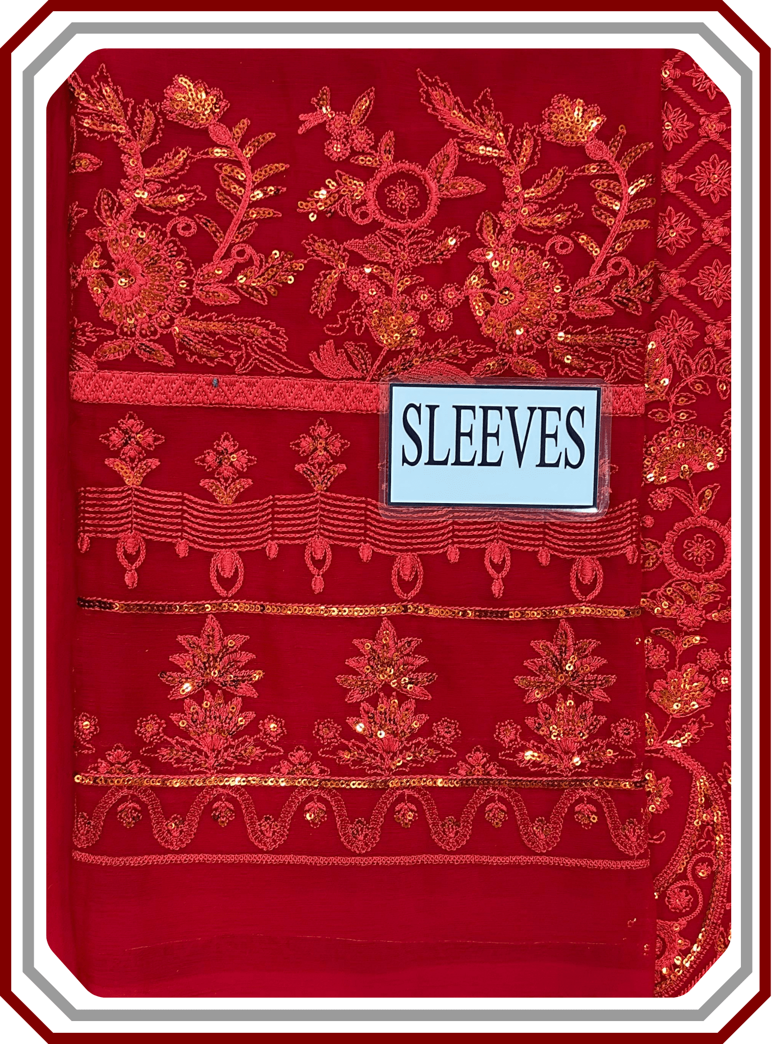 Iznik Chiffon Embroidered Luxury Unstitched Suit – Design 2493 - Pehna Textile