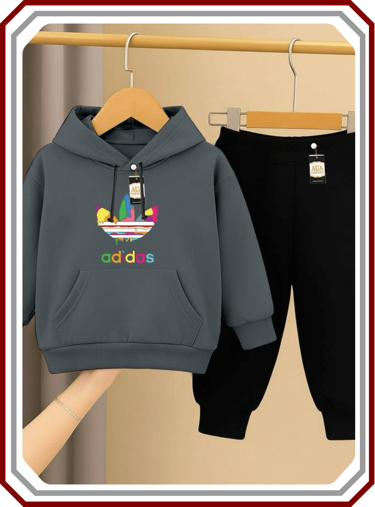 Kids Essential Fleece Lounge Set - Hoodie & Trouser (Age 2 - 10 Years) - Pehna Textile