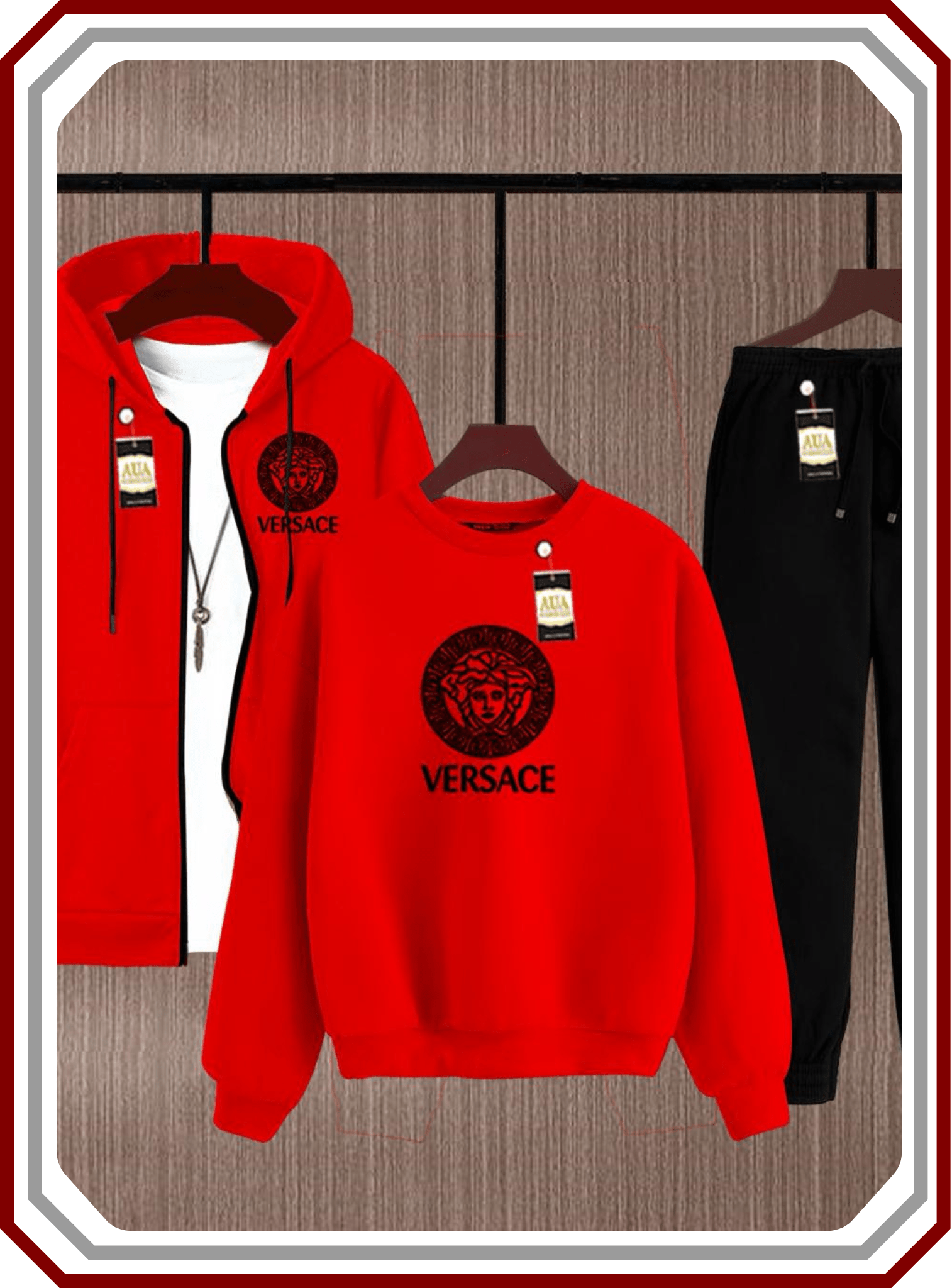 Men's 3 - Piece Winter Jogger Set - Fleece Zipper, Sweatshirt & Trouser Co - ord - Pehna Textile