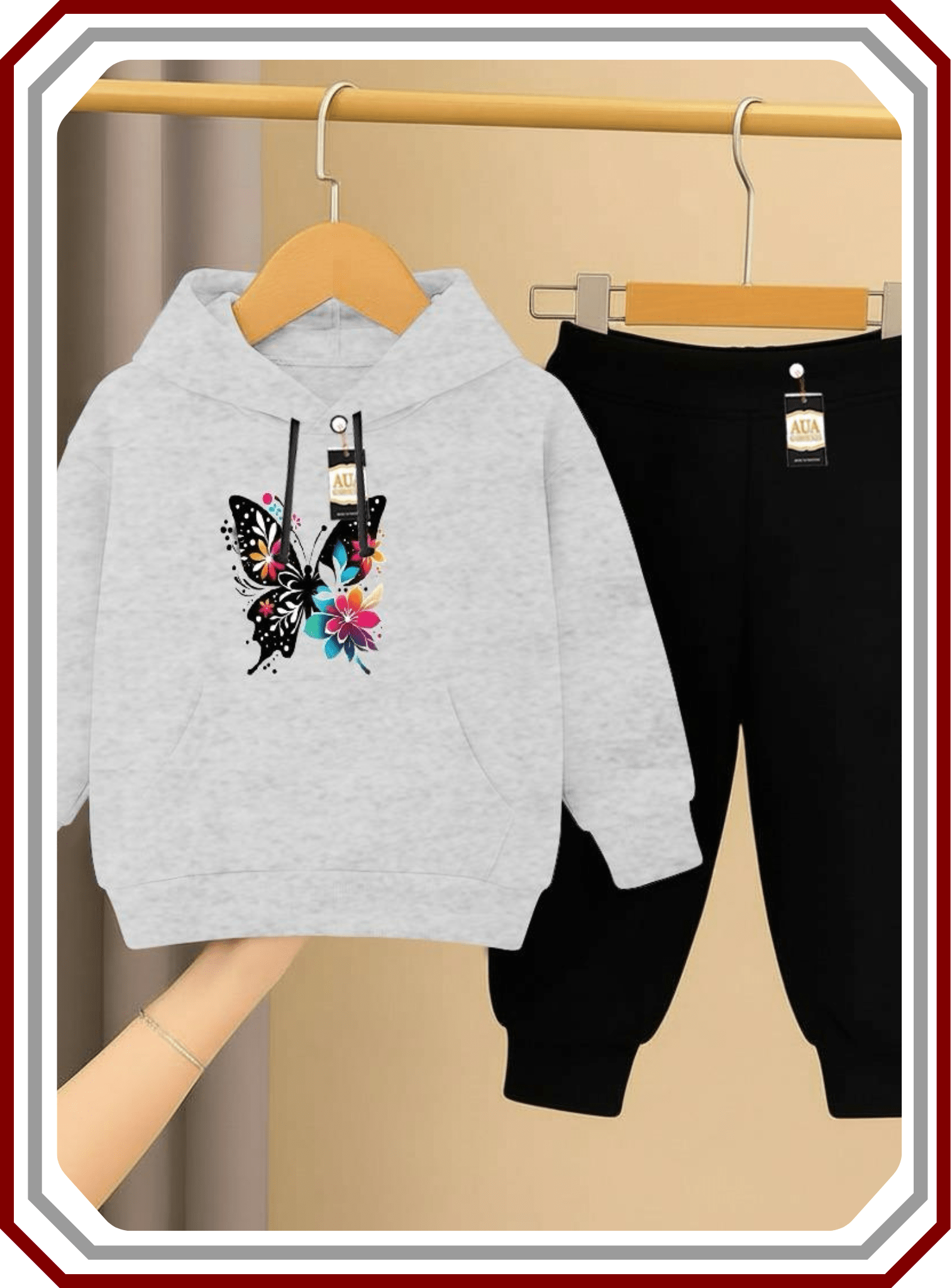 Kids Essential Fleece Lounge Set - Hoodie & Trouser (Age 2 - 10 Years) - Pehna Textile