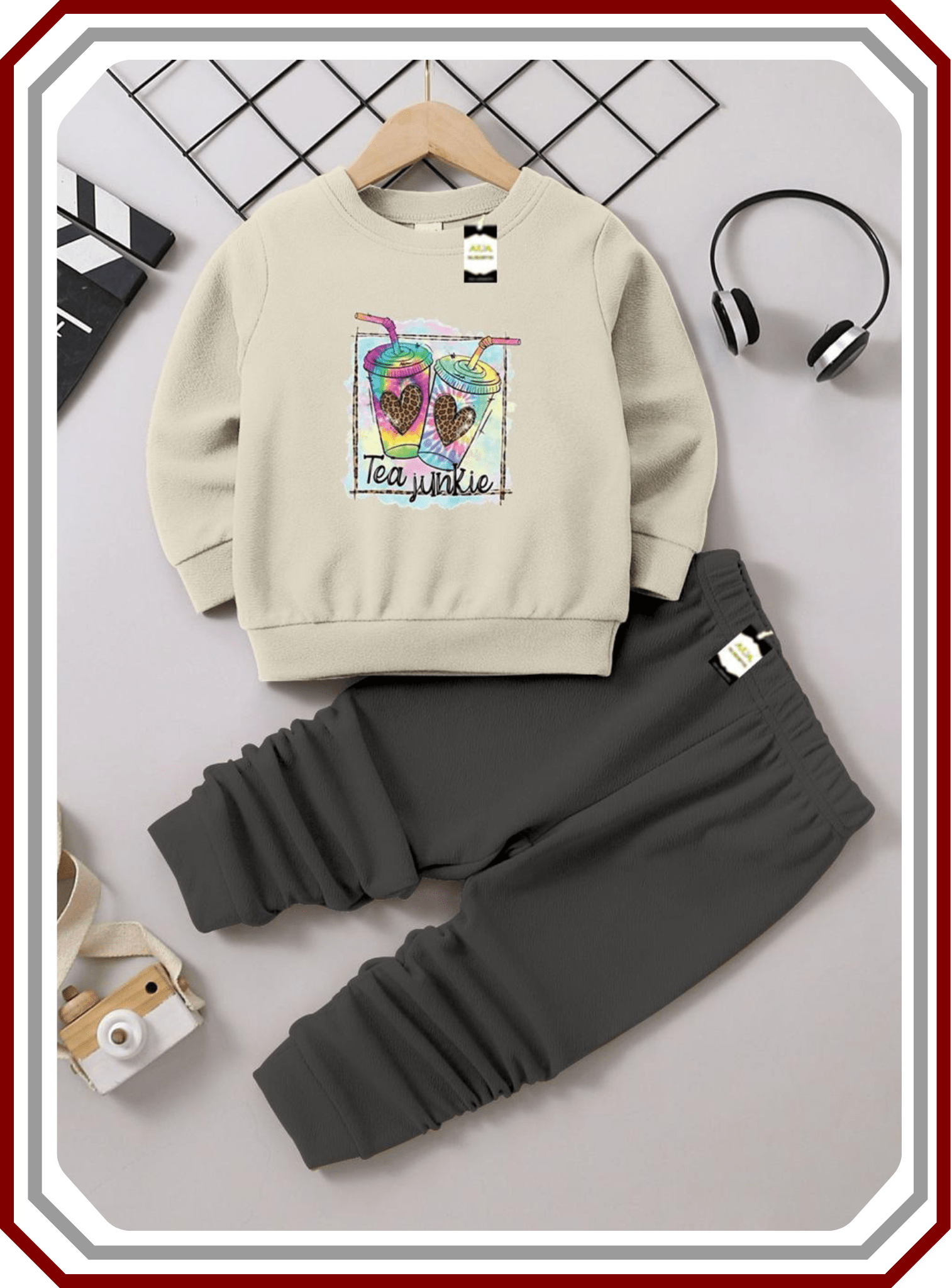 Kids Winter Fleece Sweatshirt & Trouser Tracksuit (6 Months - 10 Years) - Pehna Textile