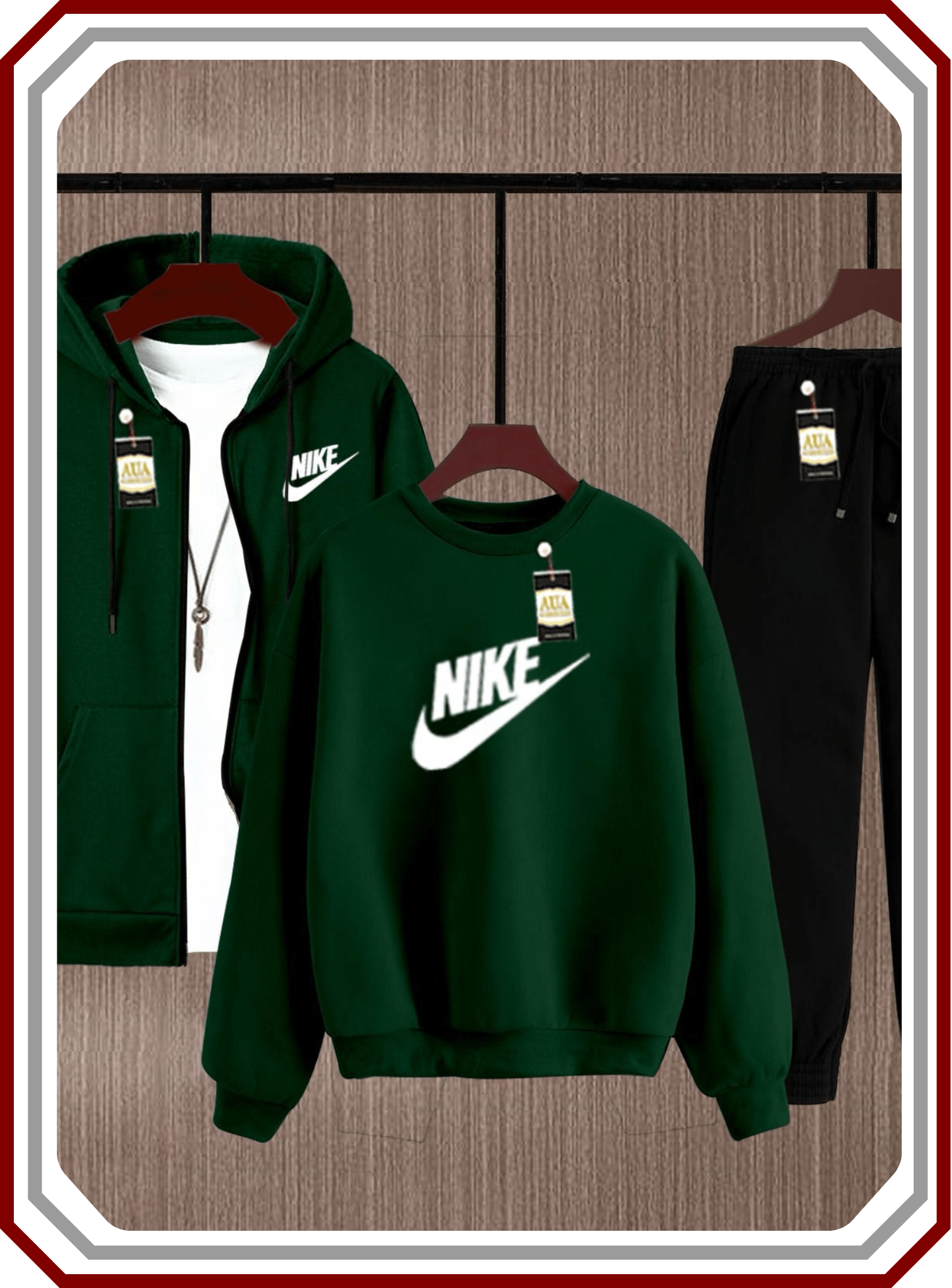 Men's 3 Piece Fleece Winter Suit - Zipper Hoodie, Sweatshirt & Trouser Set 2025 - Pehna Textile