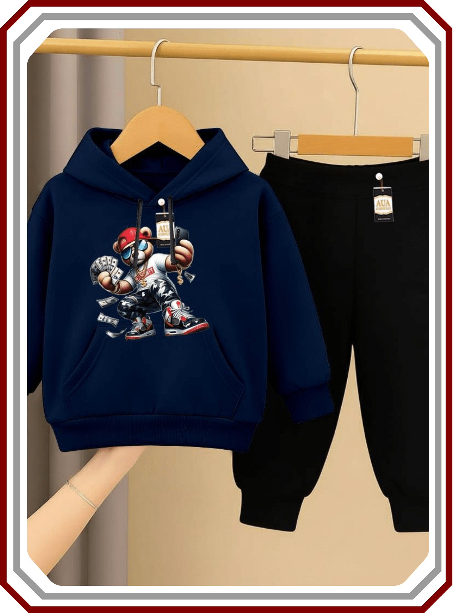 Kids Warm Fleece Pullover Hoodie & Trouser Suit (Age 2 - 10 Years) - Pehna Textile