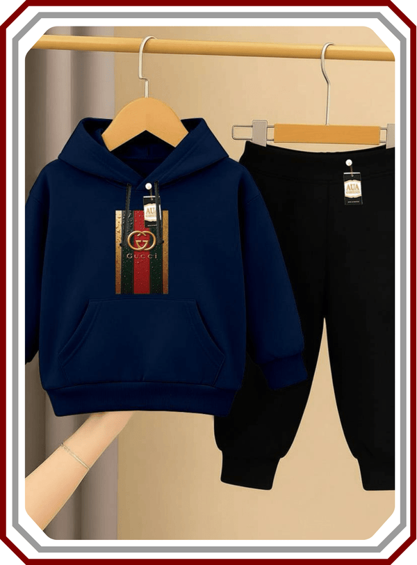 Kids Essential Fleece Lounge Set - Hoodie & Trouser (Age 2 - 10 Years) - Pehna Textile