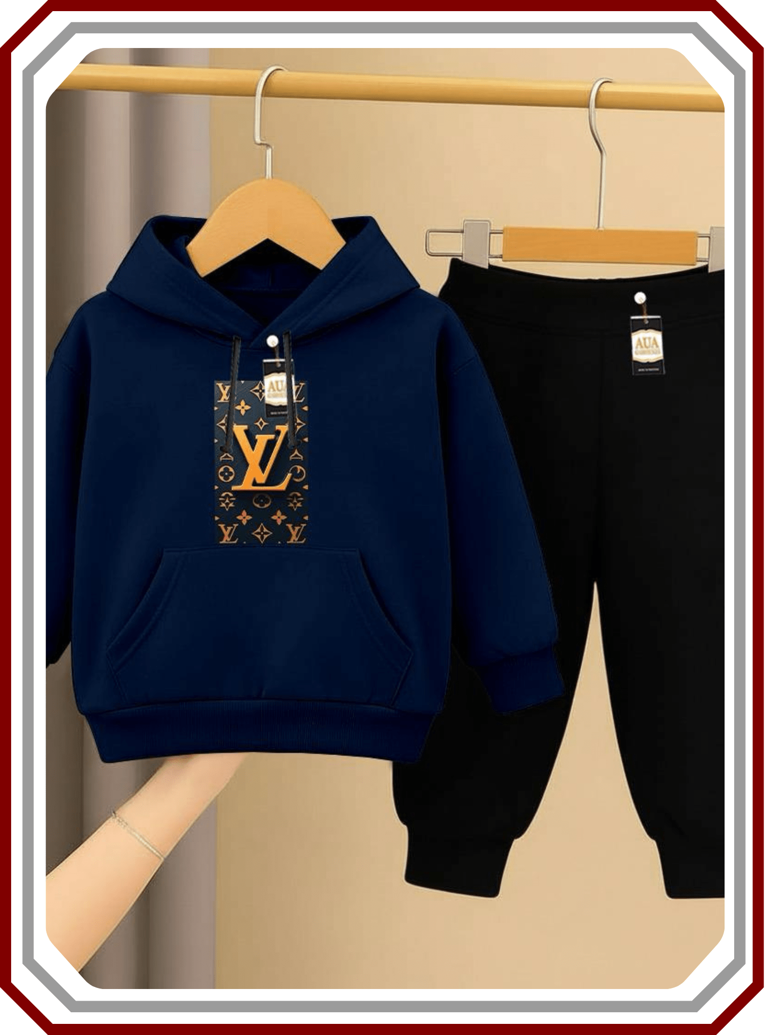 Kids Premium Fleece Winter Co-ord Set - Hoodie & Trouser (Age 2-10) - Pehna Textile