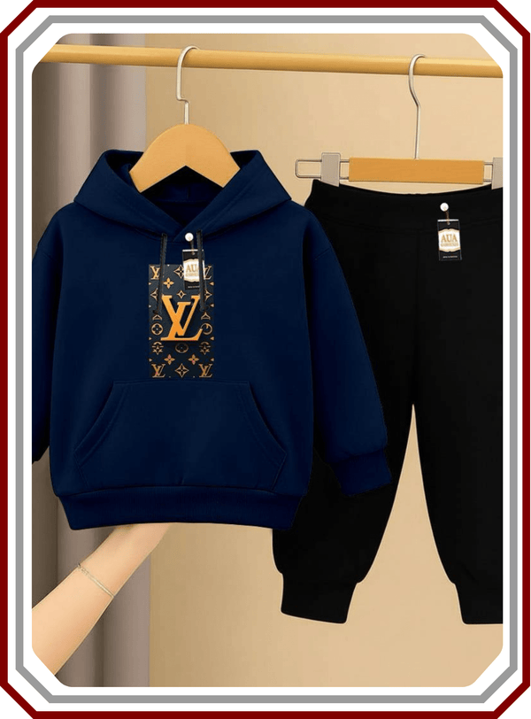 Kids Premium Fleece Winter Co-ord Set - Hoodie & Trouser (Age 2-10) - Pehna Textile