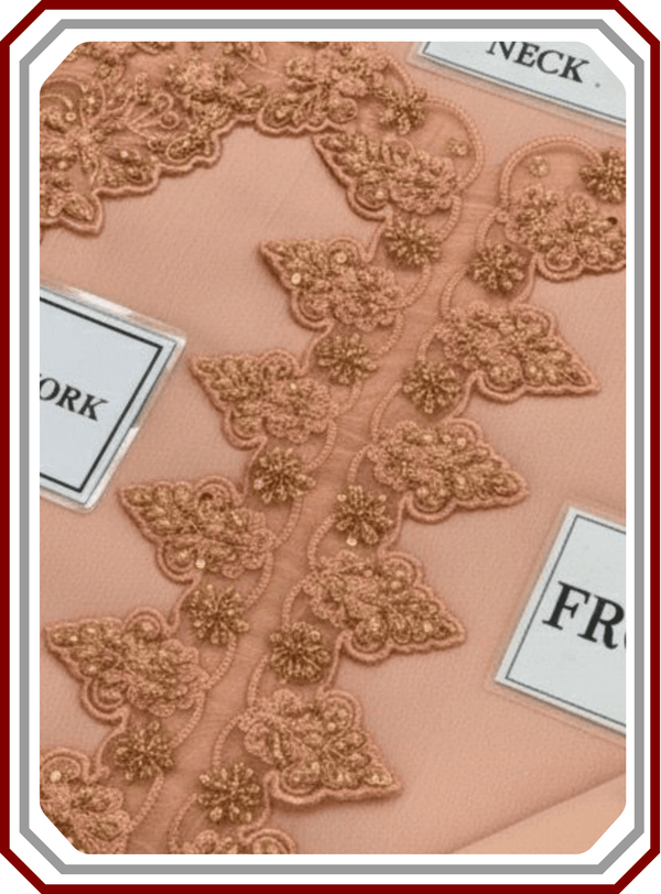 Iznik Luxury Chiffon Suit - Heavy Adda Work Neck & Pallu (Unstitched) - Pehna Textile