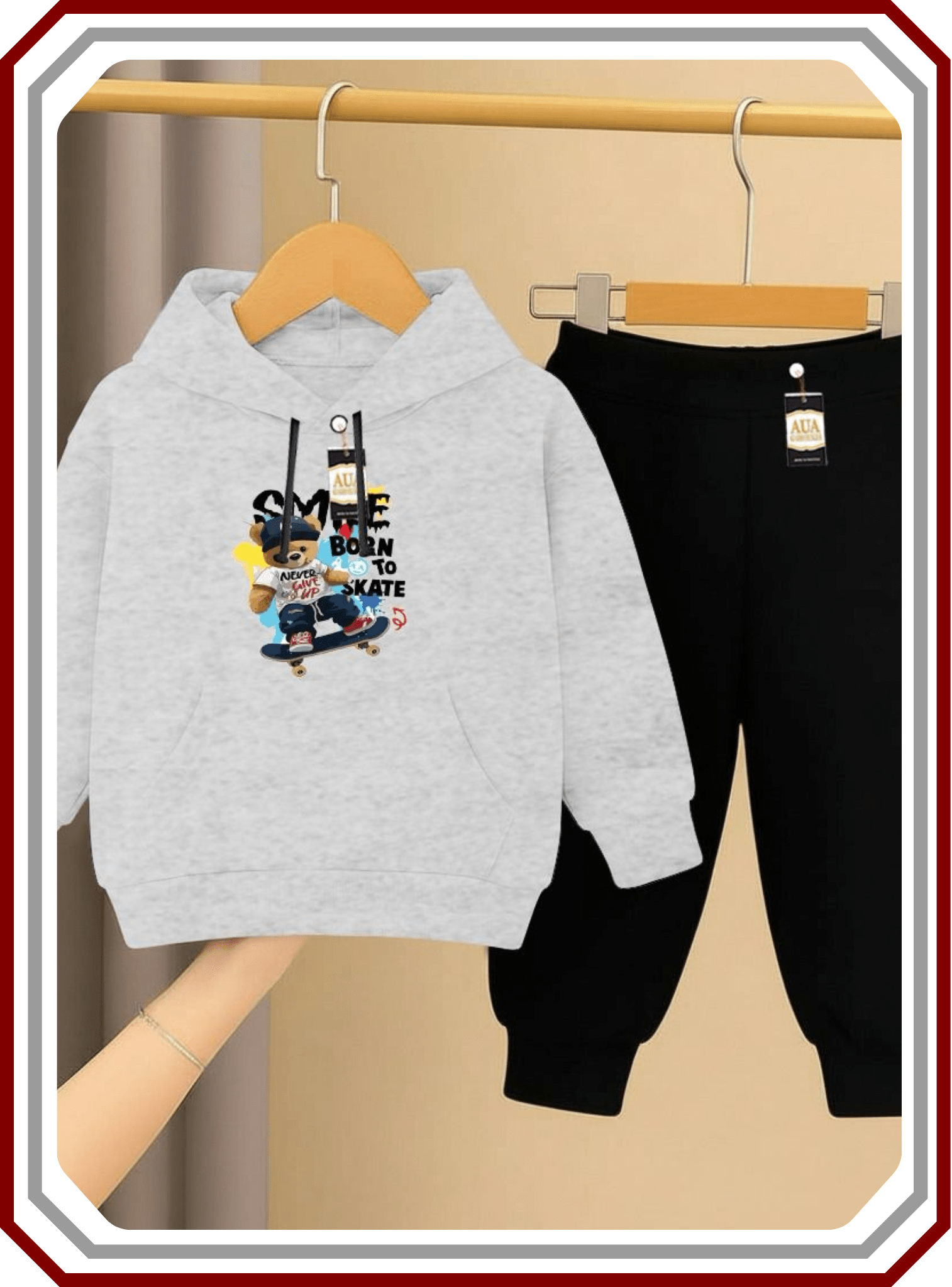 Kids Winter Fleece Hoodie & Trouser Set - Warm 2 - Piece Suit (Age 2 - 10 Years) - Pehna Textile