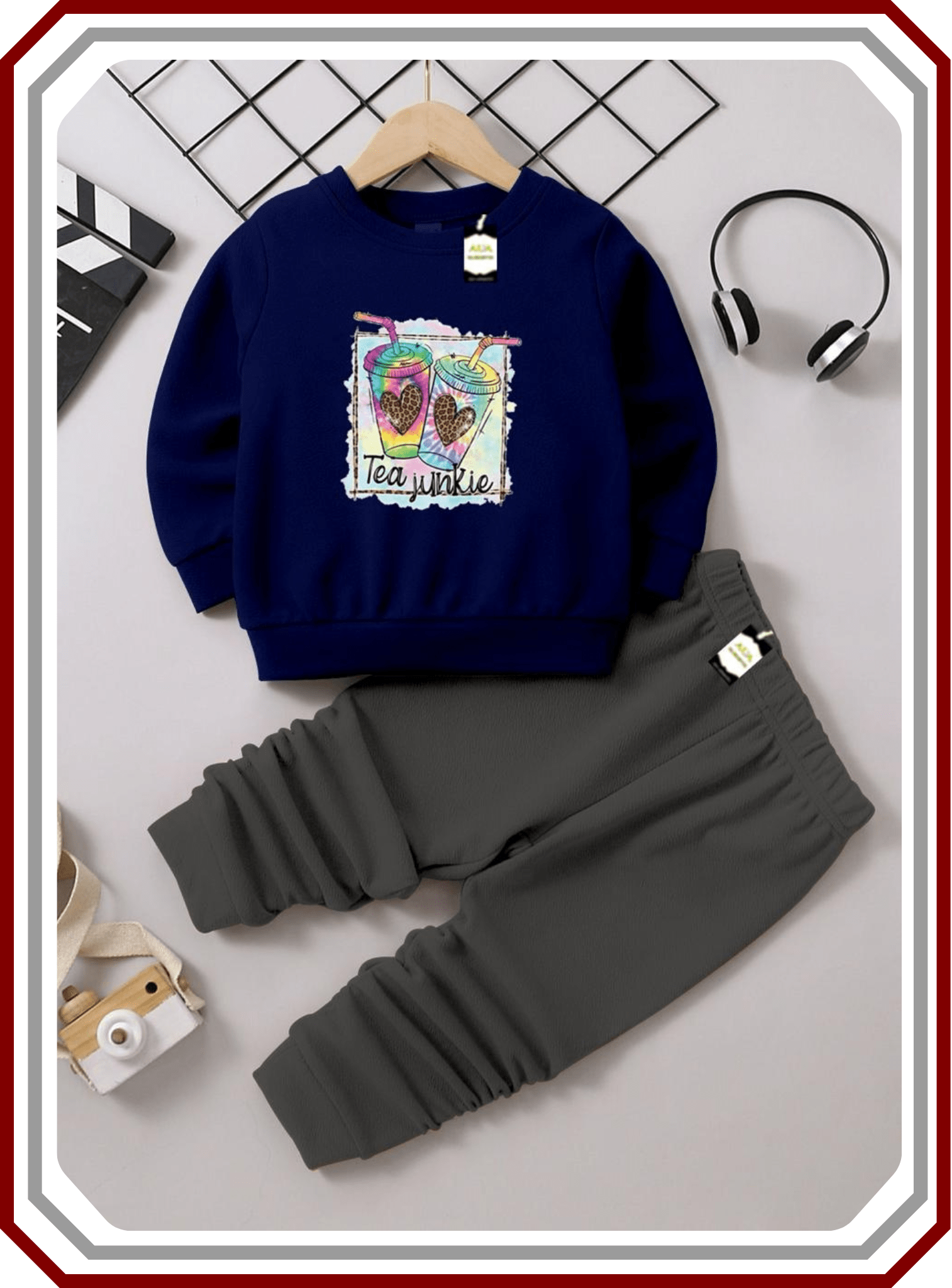 Kids Everyday Fleece Playwear Suit - Sweatshirt & Trouser (6M - 10Y) - Pehna Textile